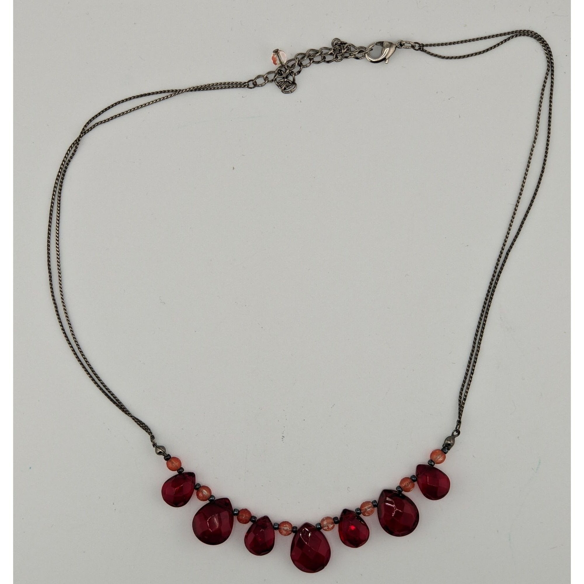 Other Gothic Vampire Blood Red Teardrop Statement Necklace Size ONE SIZE - 5 Thumbnail