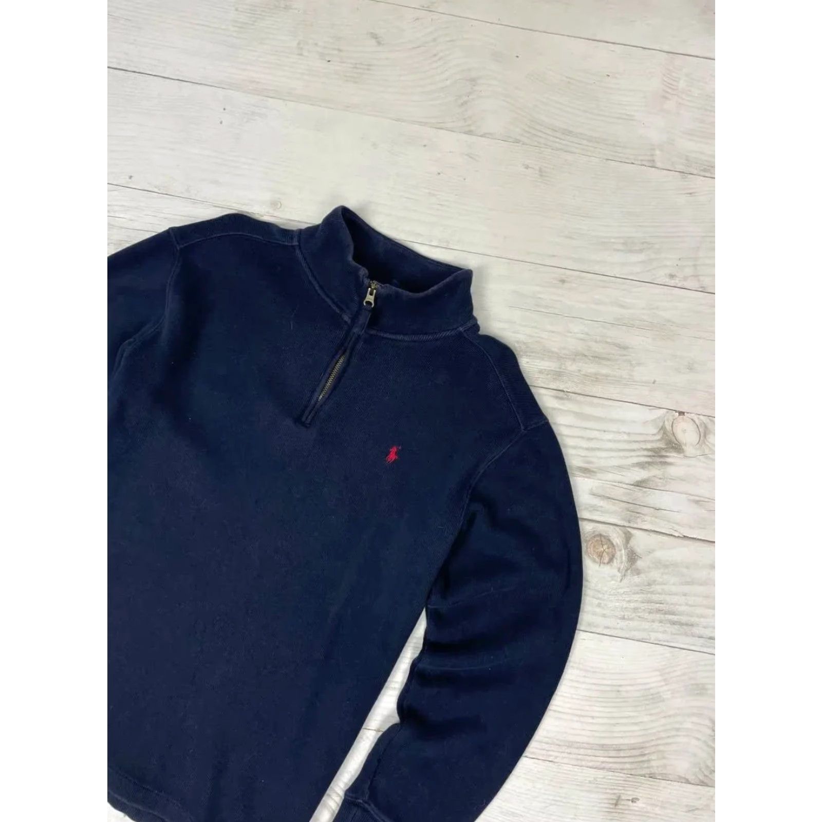 Polo Ralph Lauren VINTAGE Polo Ralph Lauren Sweatshirt Logo Half Zip Men Sz M blue Size US M / EU 48-50 / 2 - 2 Thumbnail