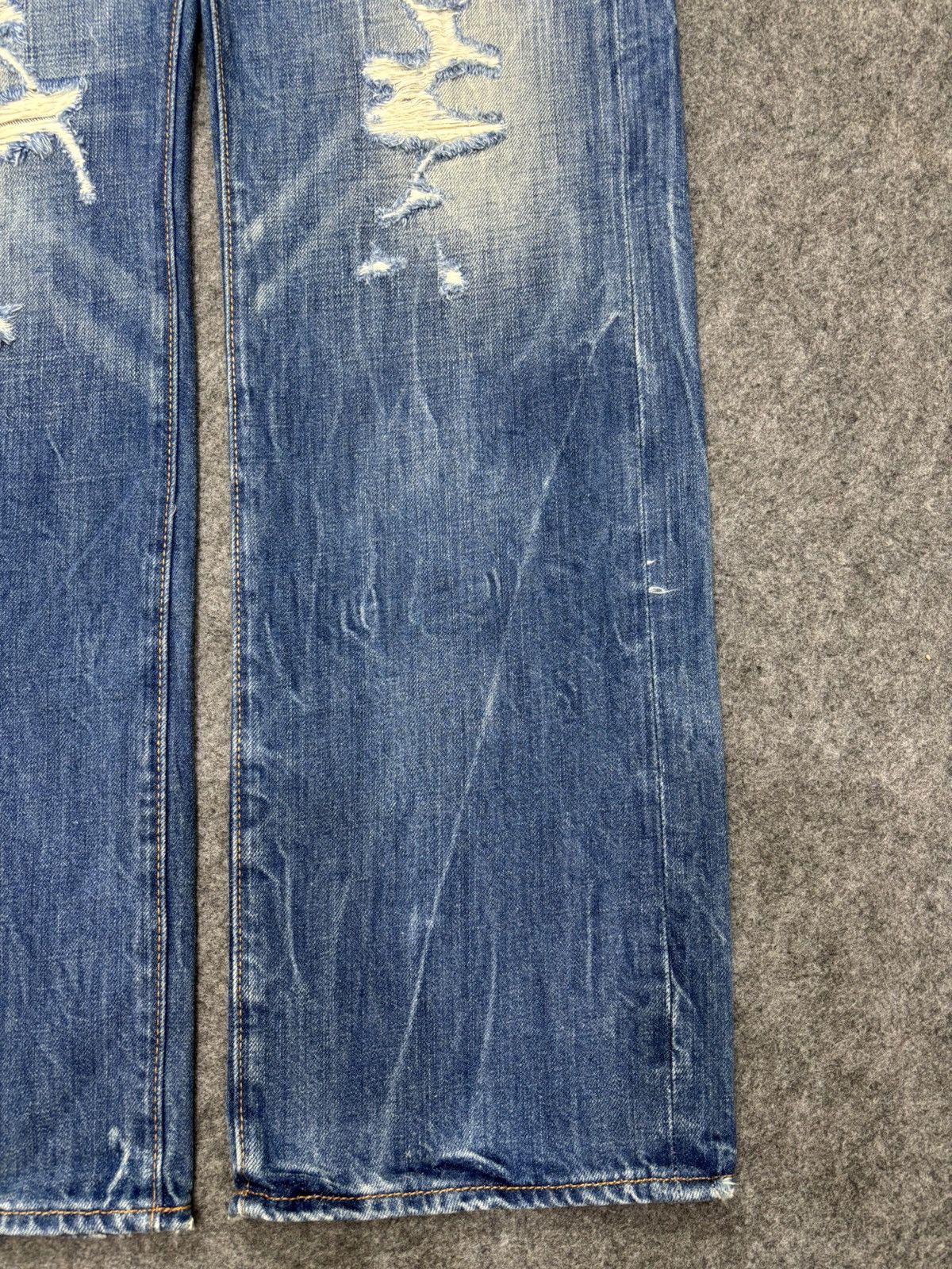Hollister 💥90s Style💥Hollister Heavy Distressed Style Denim F636 Size US 33 - 7 Thumbnail