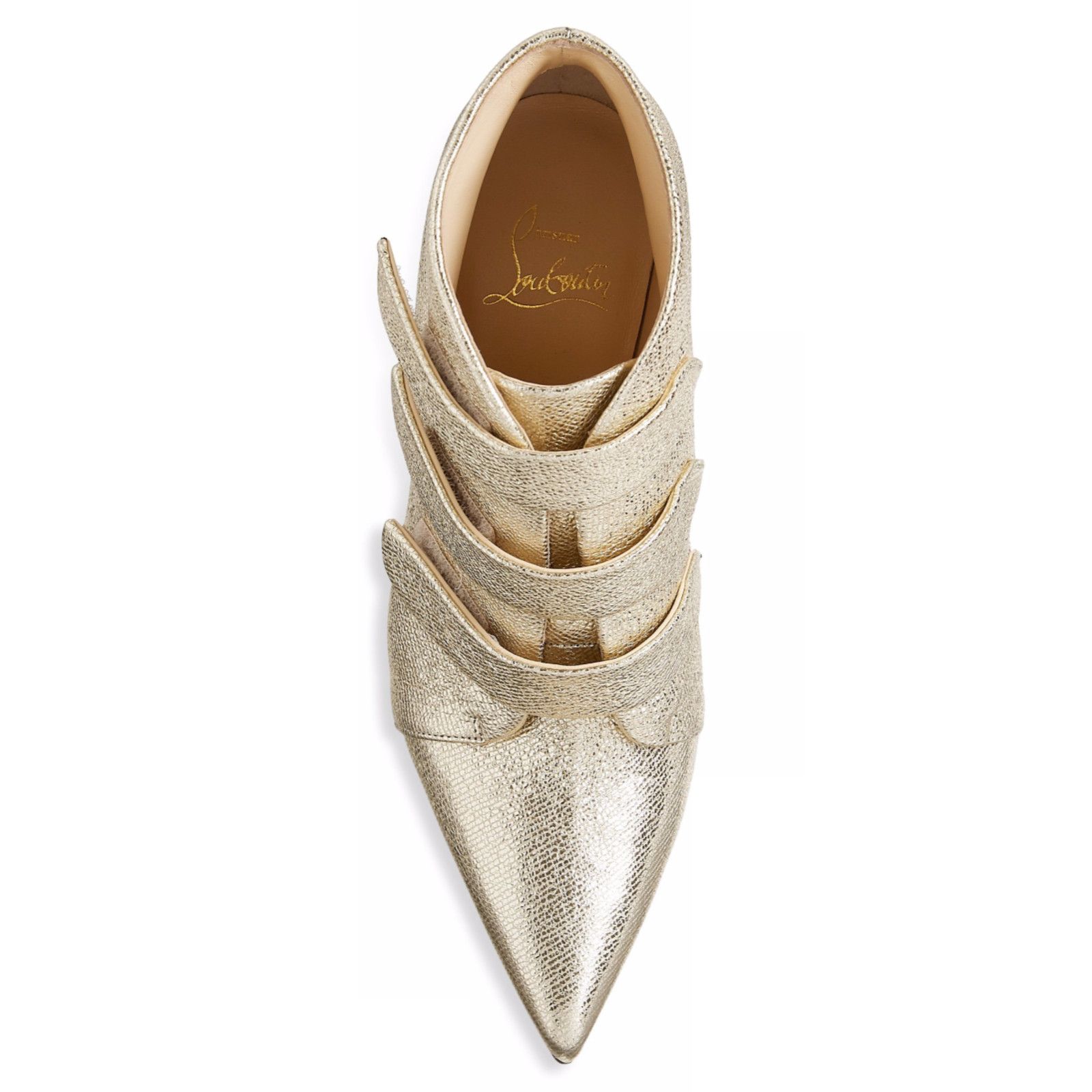 Christian Louboutin Christian Louboutin Triniboot 100 Platine Gold Strap Ankle Size US 9 / IT 39 - 6 Thumbnail