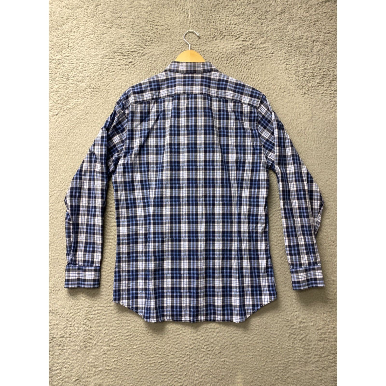 Banana Republic BANANA REPUBLIC Shirt Mens Large Plaid Long Sleeve Button-Up Blue Cotton Regular Fit I Casual Men’s Shirt Size US L / EU 52-54 / 3 - 8 Thumbnail