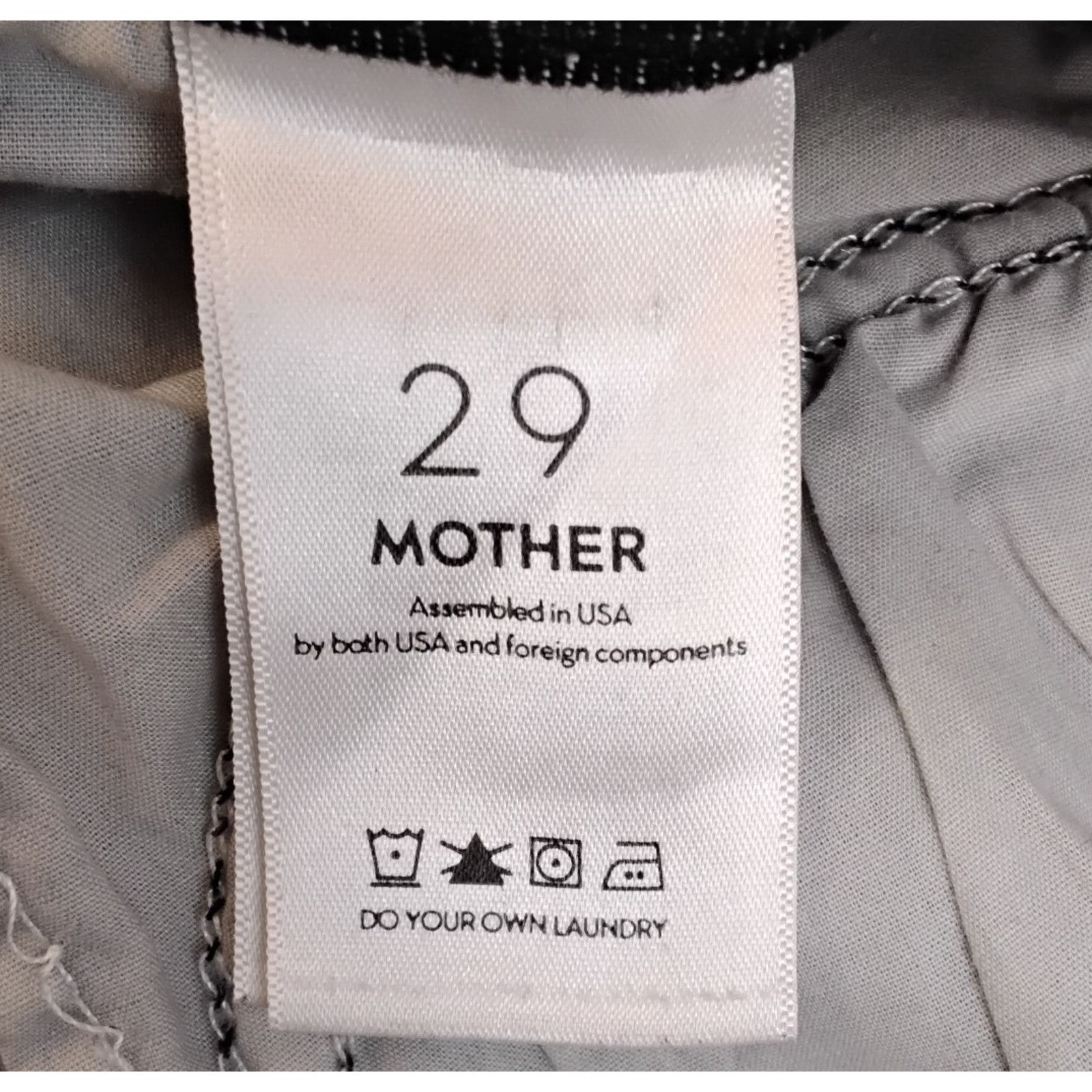 MOTHER Mother The Looker Ankle Fray Jeans Women's 29x27 Black Size 29" - 9 Thumbnail