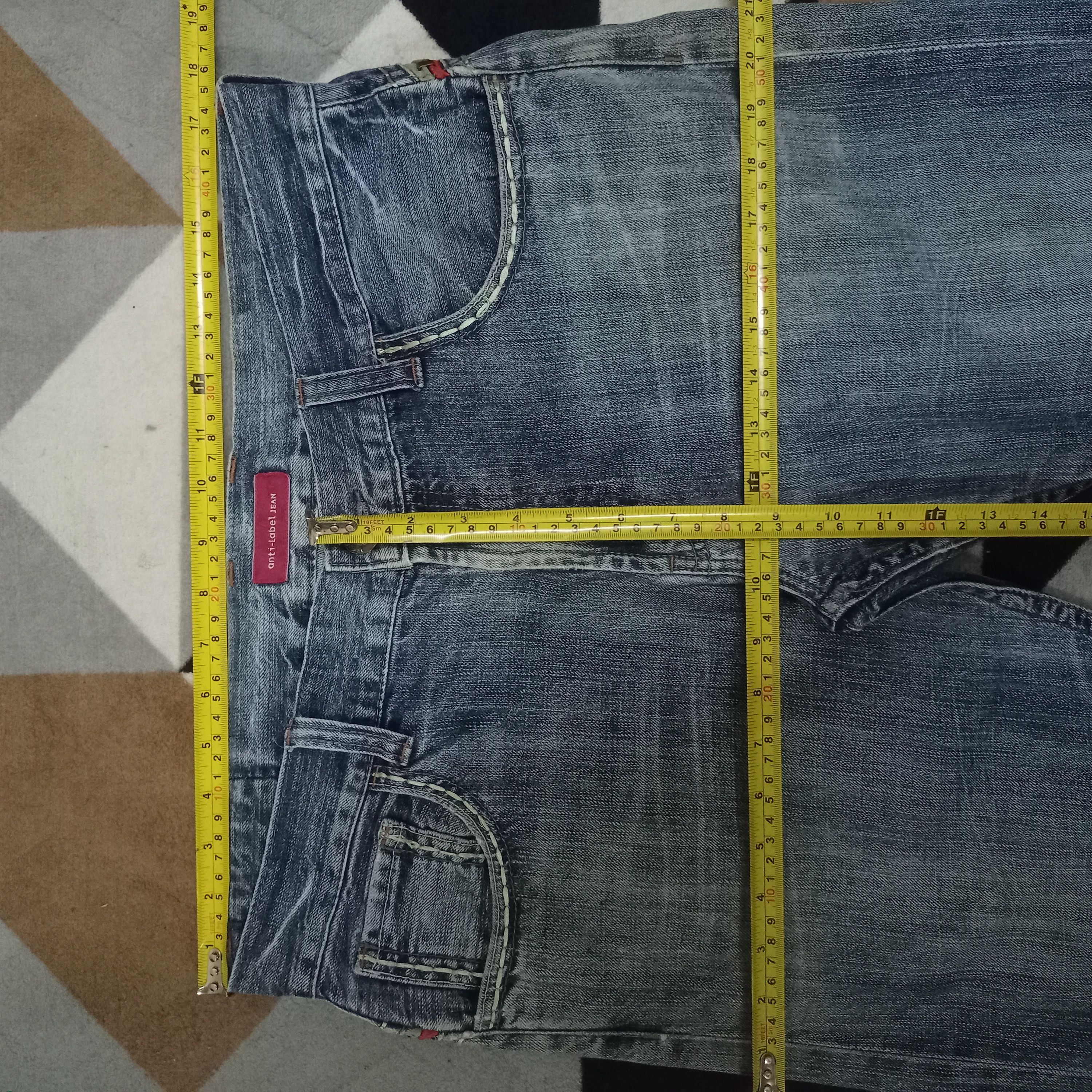 Distressed Denim Vintage Anti Label Blue Wash Distressed Baggy Jeans 35x29 Size US 35 - 7 Thumbnail
