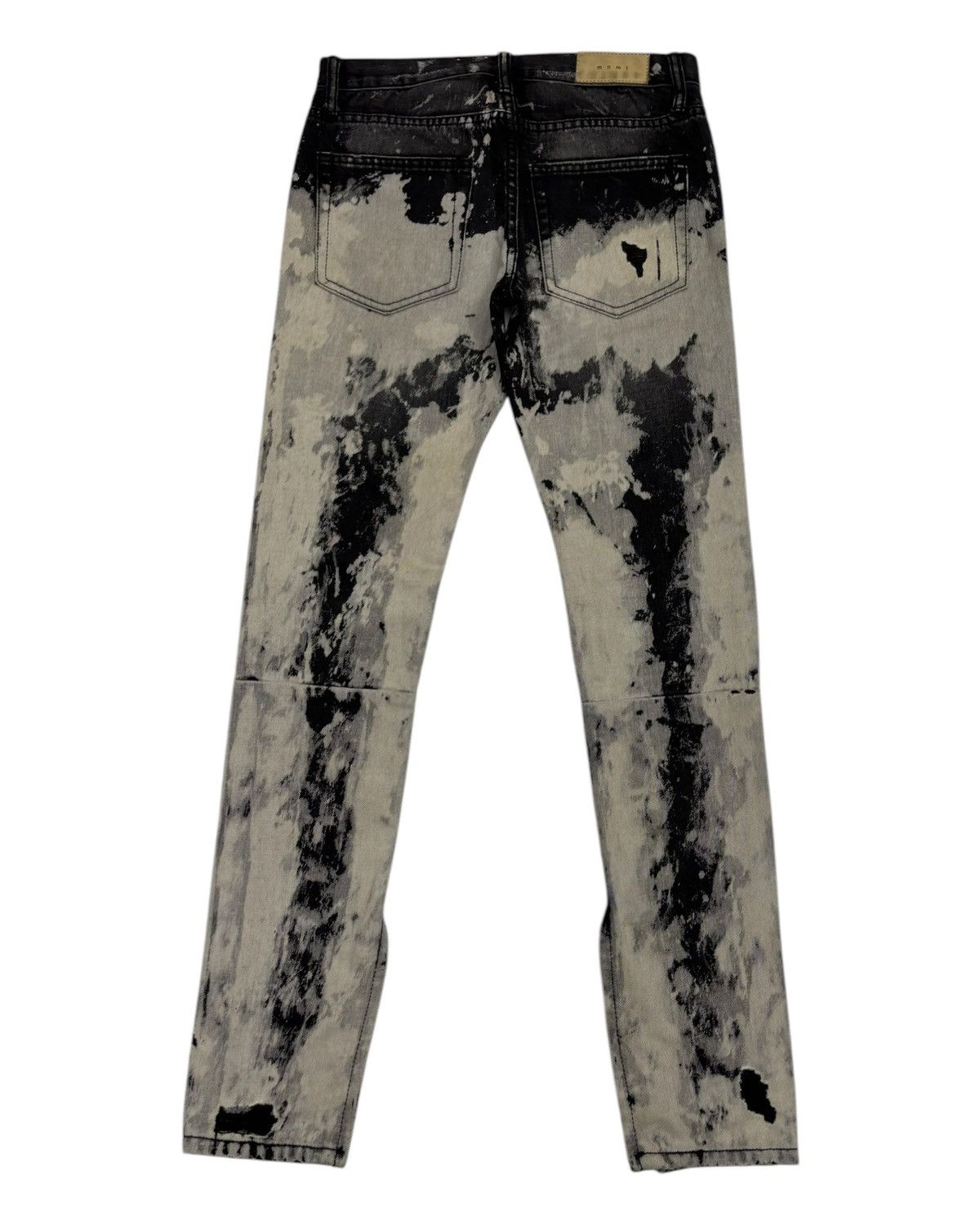 If Six Was Nine × MNML × Yasuyuki Ishii RARE MNML ACID WASH BLACK GRAY ZIPPER LEG SKINNY JEANS Size US 32 / EU 48 - 2 Thumbnail