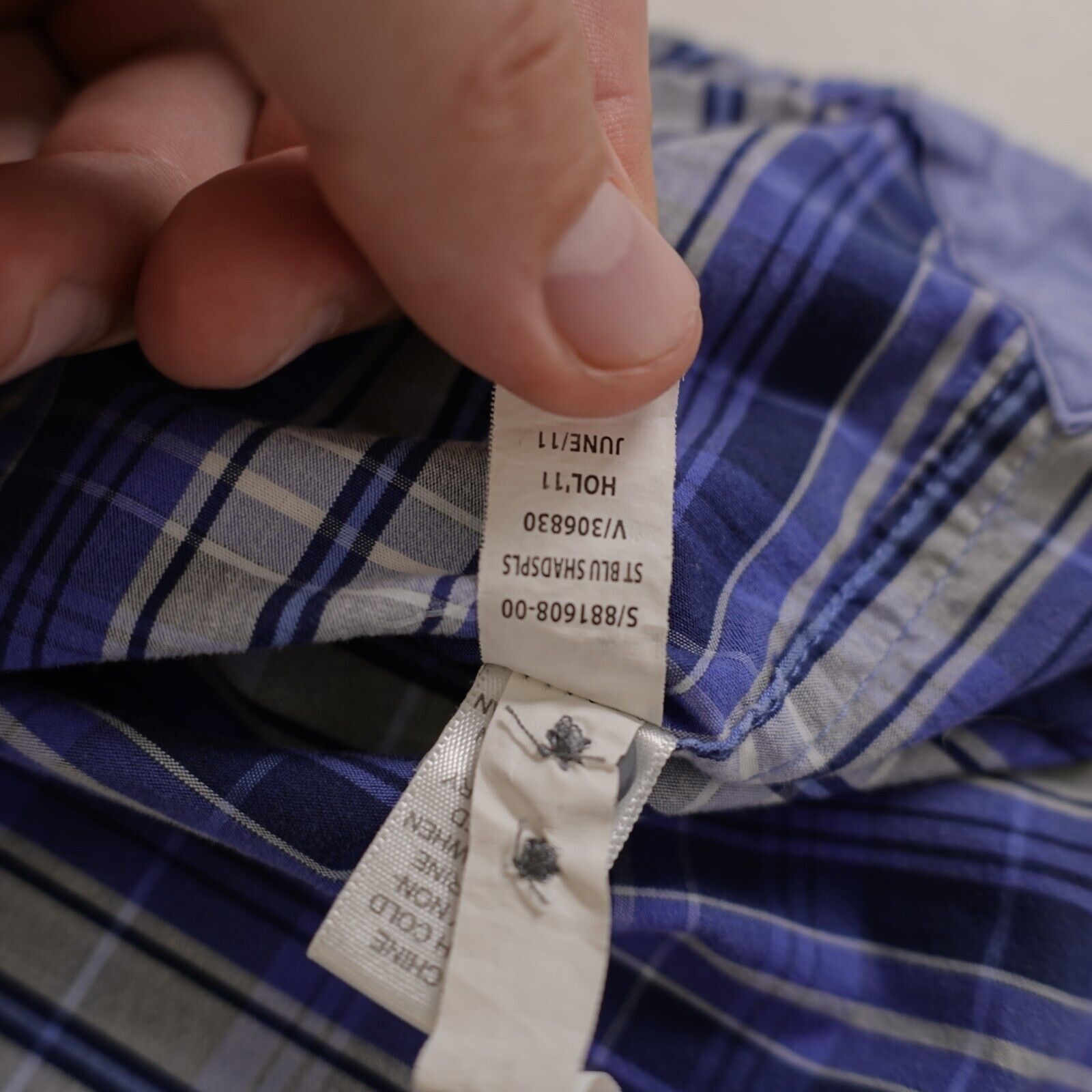 Banana Republic Banana Republic Blue Plaid Pocket Collared Button Down Large Size US L / EU 52-54 / 3 - 11 Thumbnail