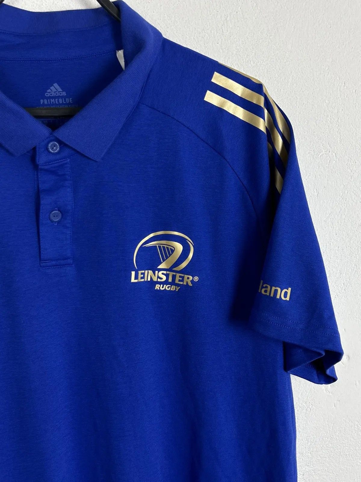 Adidas Adidas x Leinster Rugby Sportswear Polo Shirt In Blue Size US XL / EU 56 / 4 - 2 Thumbnail