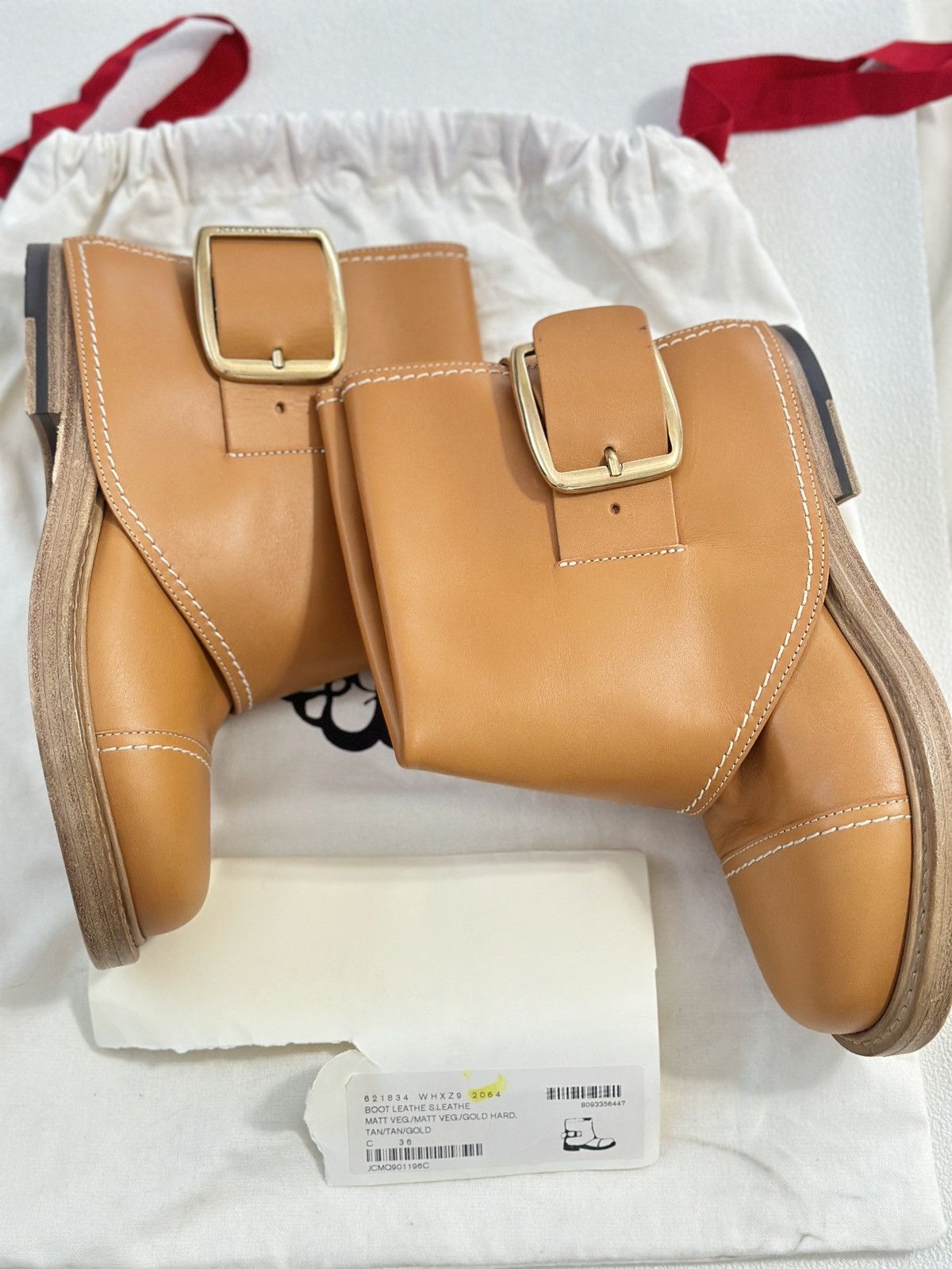 Alexander McQueen NWOT ALEXANDER MCQUEENBuckled Leather Tan/Gold Ankle Boot 36 Size US 6 / IT 36 - 2 Thumbnail