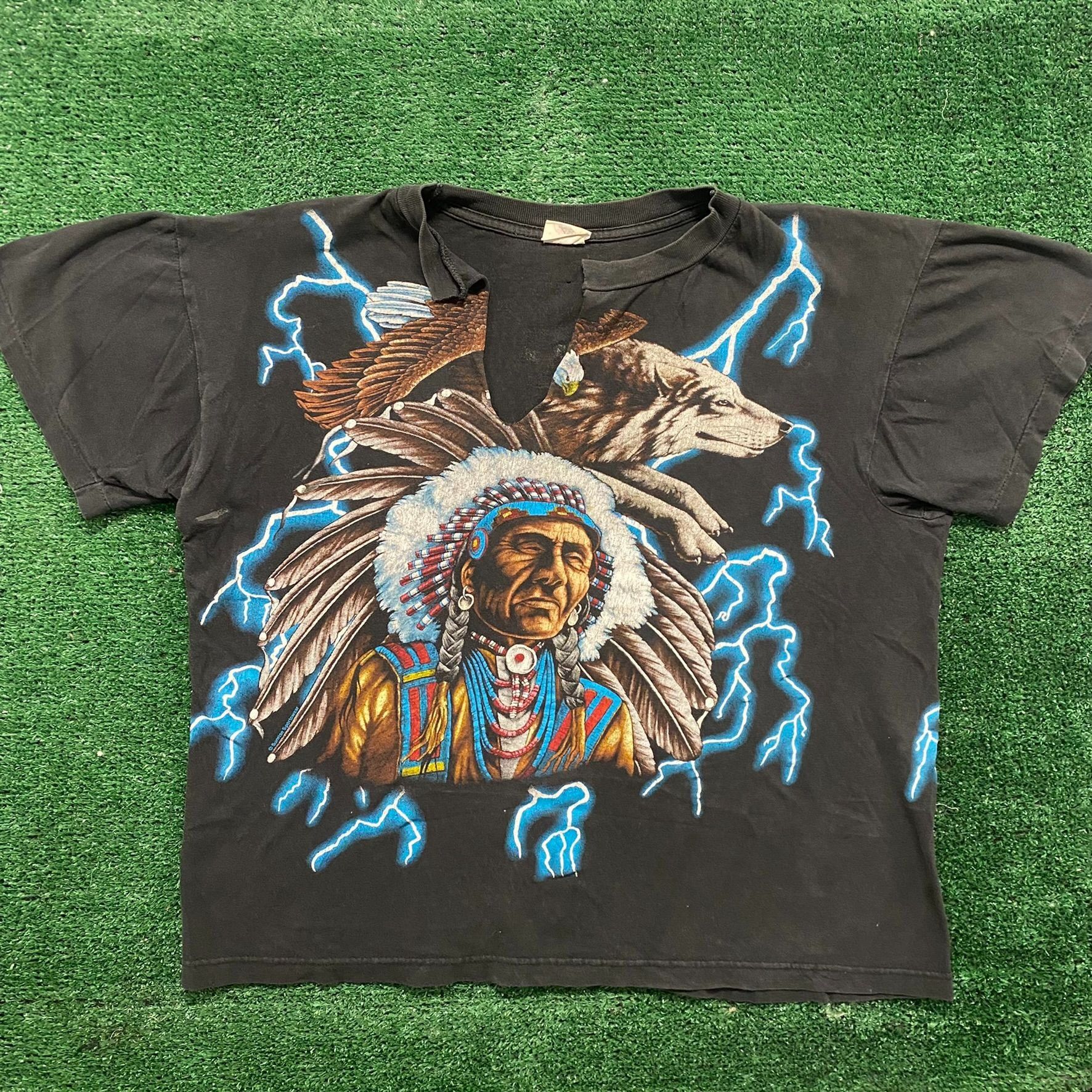 Vintage American Thunder AOP deals shirt