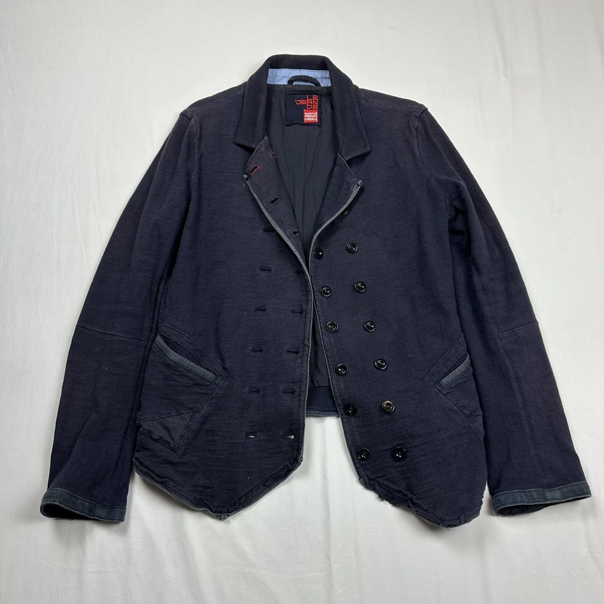 Marithe + Francois Girbaud 00s Marithe Francois Girbaud Asymmetrical Napoleon Cardigan Size L / US 10 / IT 46 - 2 Thumbnail