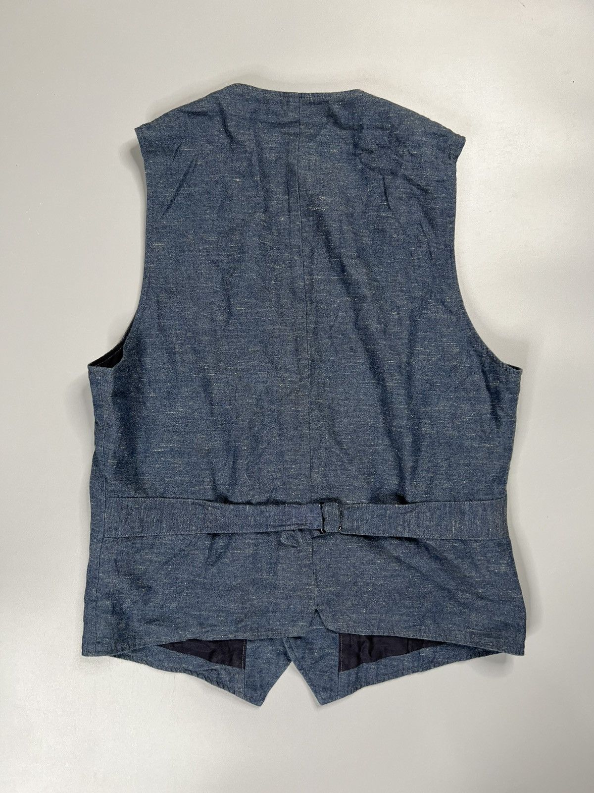 RRL Ralph Lauren RRL Cinch Back Indigo Cotton Vest Size US S / EU 44-46 / 1 - 2 Thumbnail