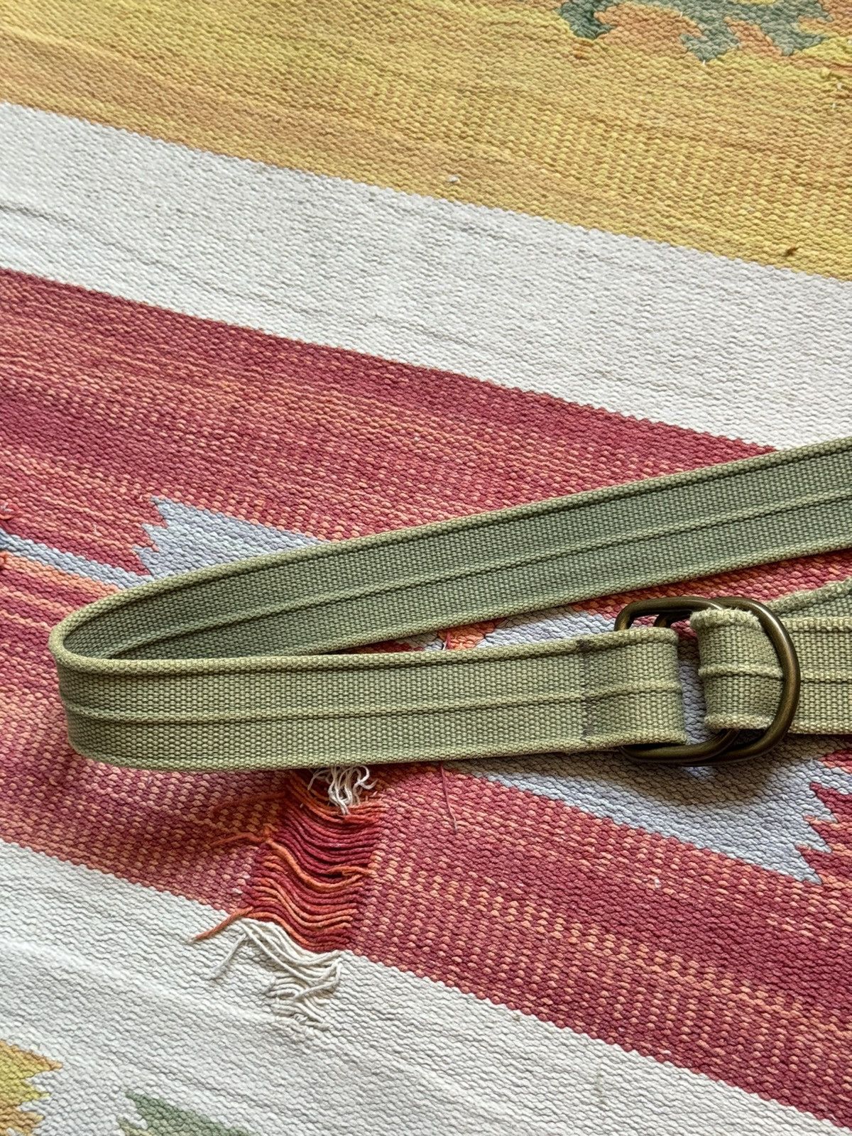 Vintage Vintage 90-00’s y2k Military Ripped Faded Japanese Belt Size ONE SIZE - 4 Thumbnail