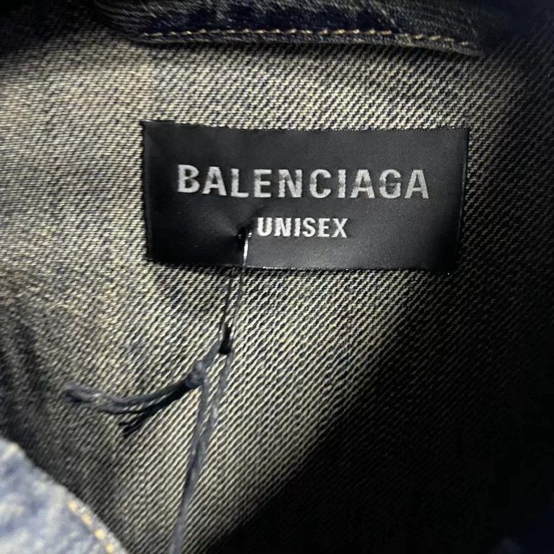 Balenciaga Balenciaga Indigo monogrammed single-breasted lapel denim j Size US XS / EU 42 / 0 - 4 Thumbnail