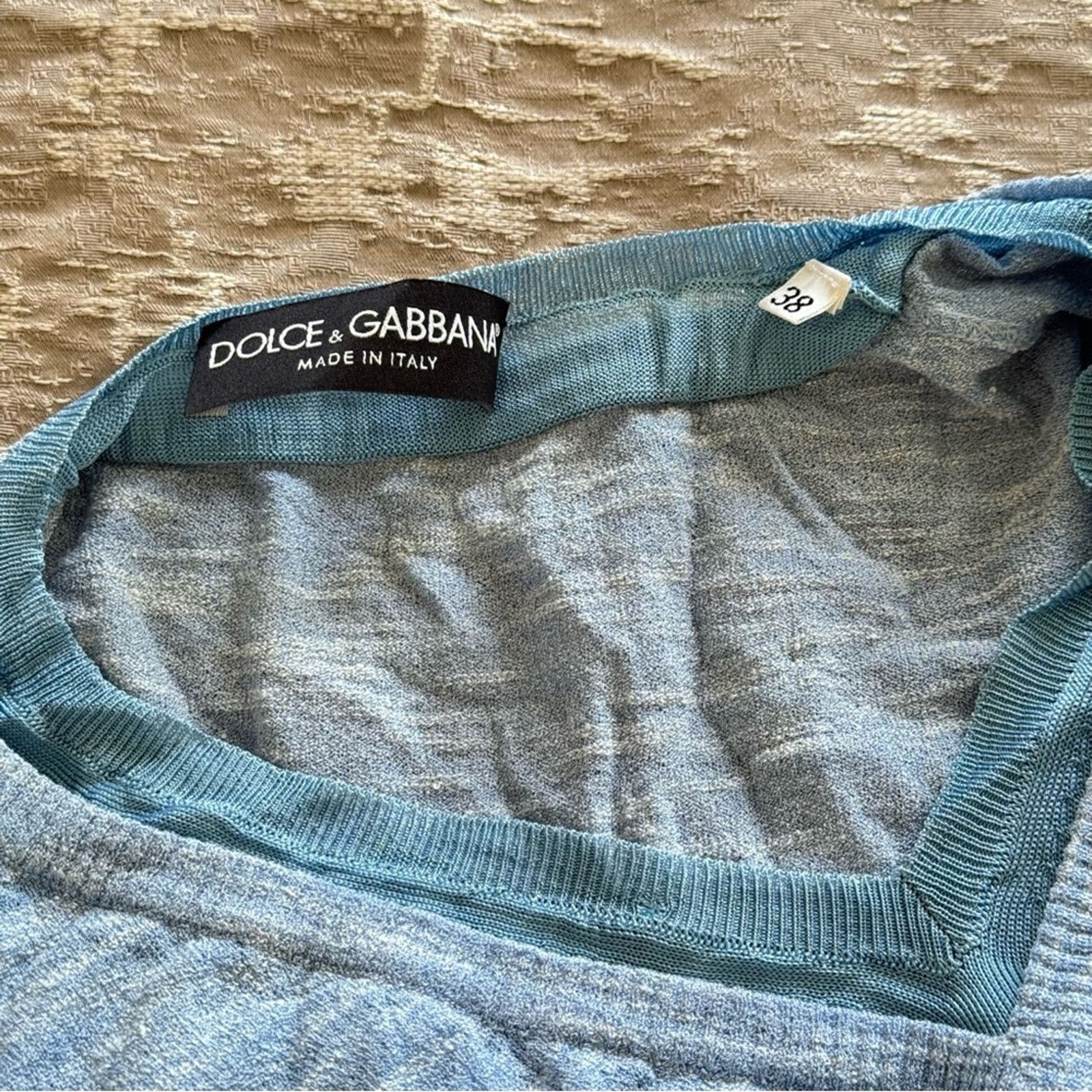 Dolce & Gabbana Dolce & Gabbana Sky Blue V-Neck Top, Size 38 Size XS / US 0-2 / IT 36-38 - 7 Thumbnail