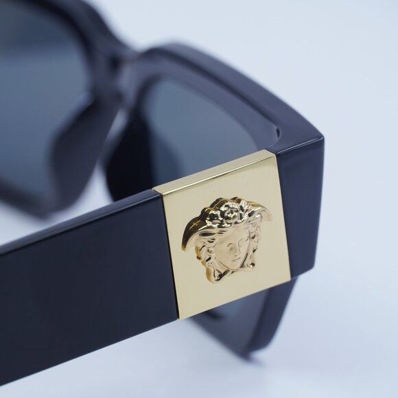 Versace Versace VE4497U GB1/87 Sunglasses Black Square Frame Size ONE SIZE - 9 Thumbnail