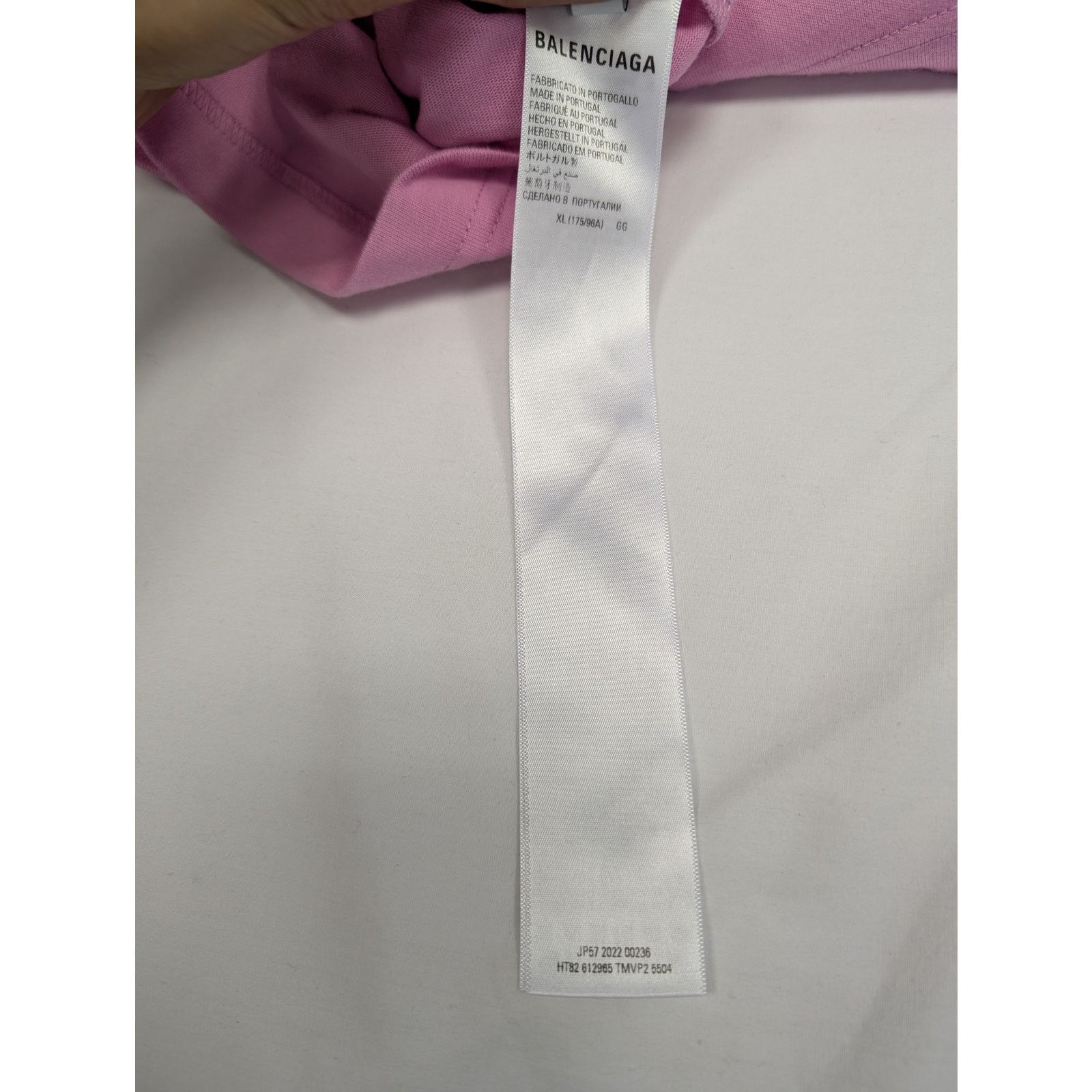 Balenciaga o1rshd1 BB Paris Icon Vintage Jersey Strass T-Shirt in Pink Size US XL / EU 56 / 4 - 14 Thumbnail
