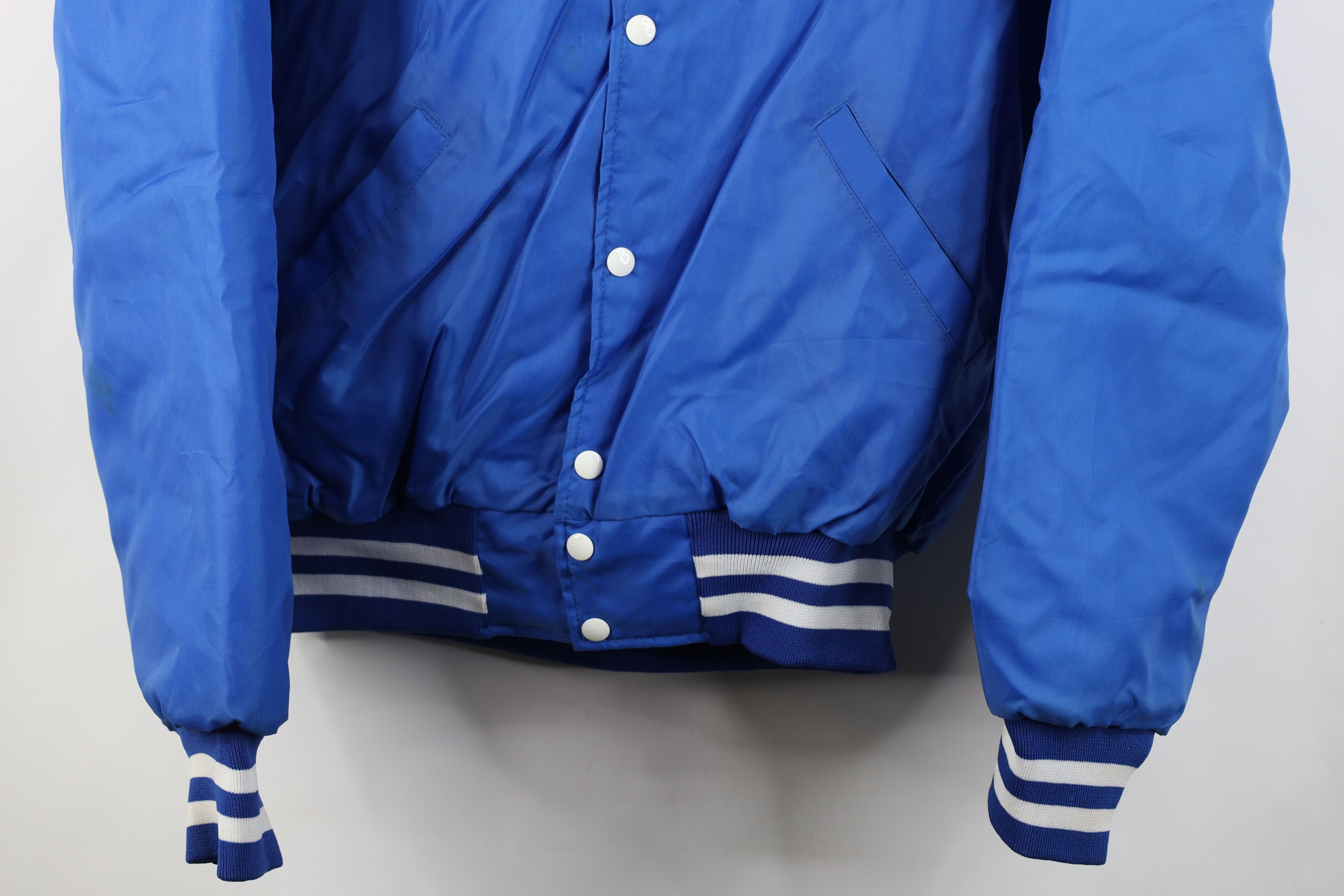 Vintage Vintage 80s 90s Swim Team Quilted Satin Bomber Jacket USA Size US L / EU 52-54 / 3 - 4 Thumbnail