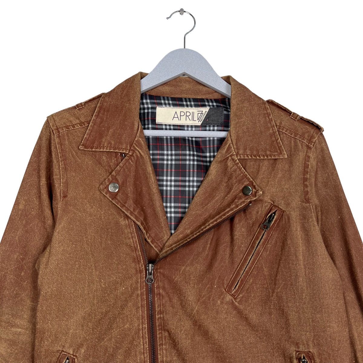 April 77 🔥 APRIL 77 Record Double colar MOTO RIDER JACKET Size US S / EU 44-46 / 1 - 3 Thumbnail