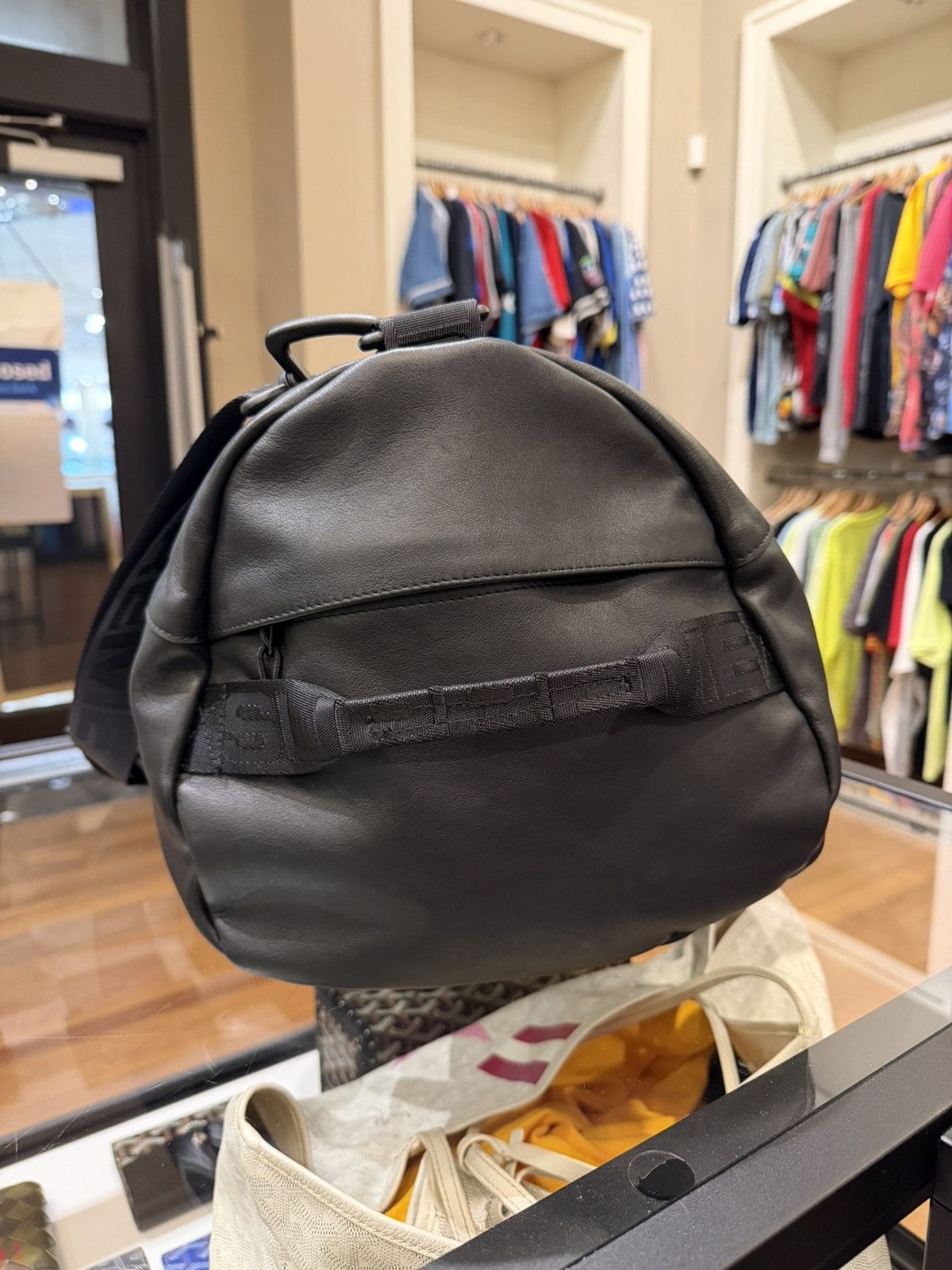 Supreme Supreme FW23 Black Leather Duffle Bag Size ONE SIZE - 2 Thumbnail