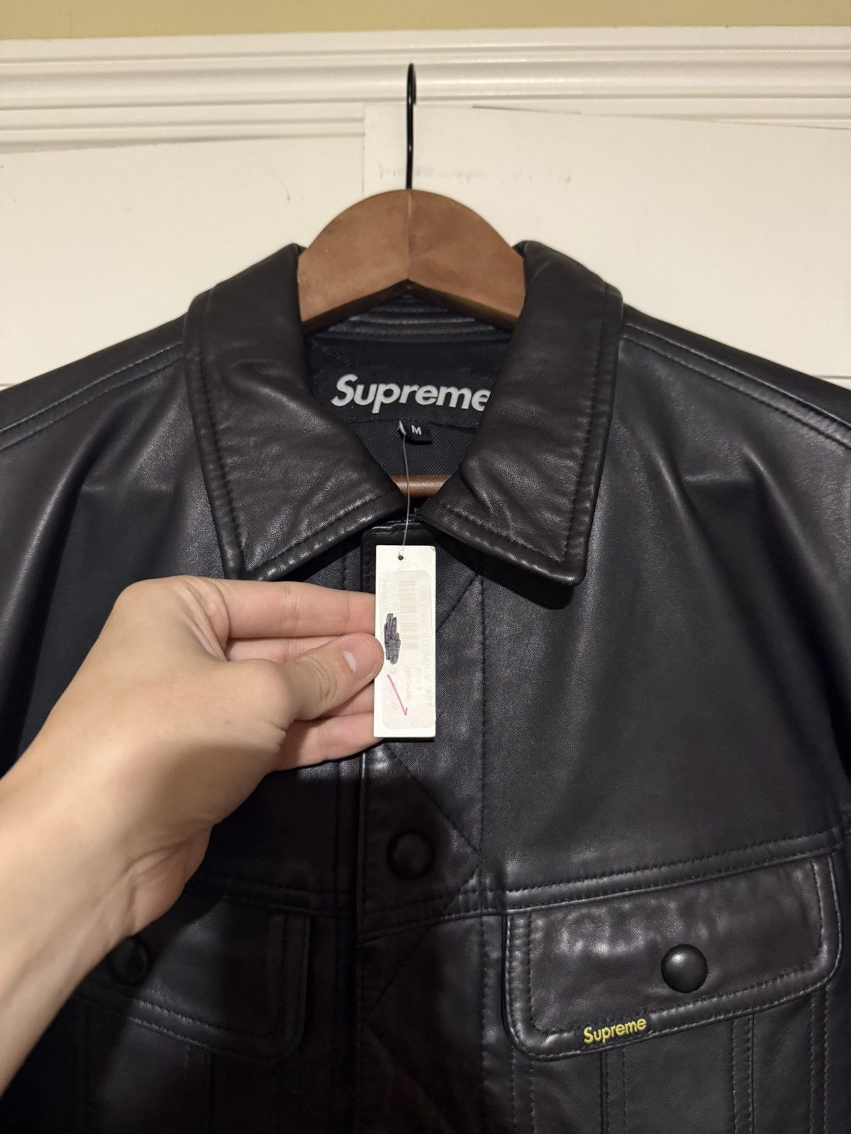 Supreme Supreme Black FW18 Leather Trucker Jacket Size US M / EU 48-50 / 2 - 5 Thumbnail