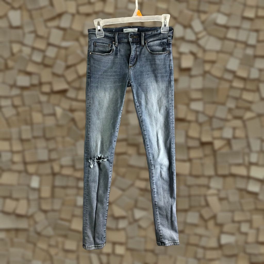 Banana Republic Banana Republic Womens Jeans Skinny Mid Rise 25 Medium Wash Blue Denim 5-Pocket Regular Size 42" / US 20 - 1 Thumbnail