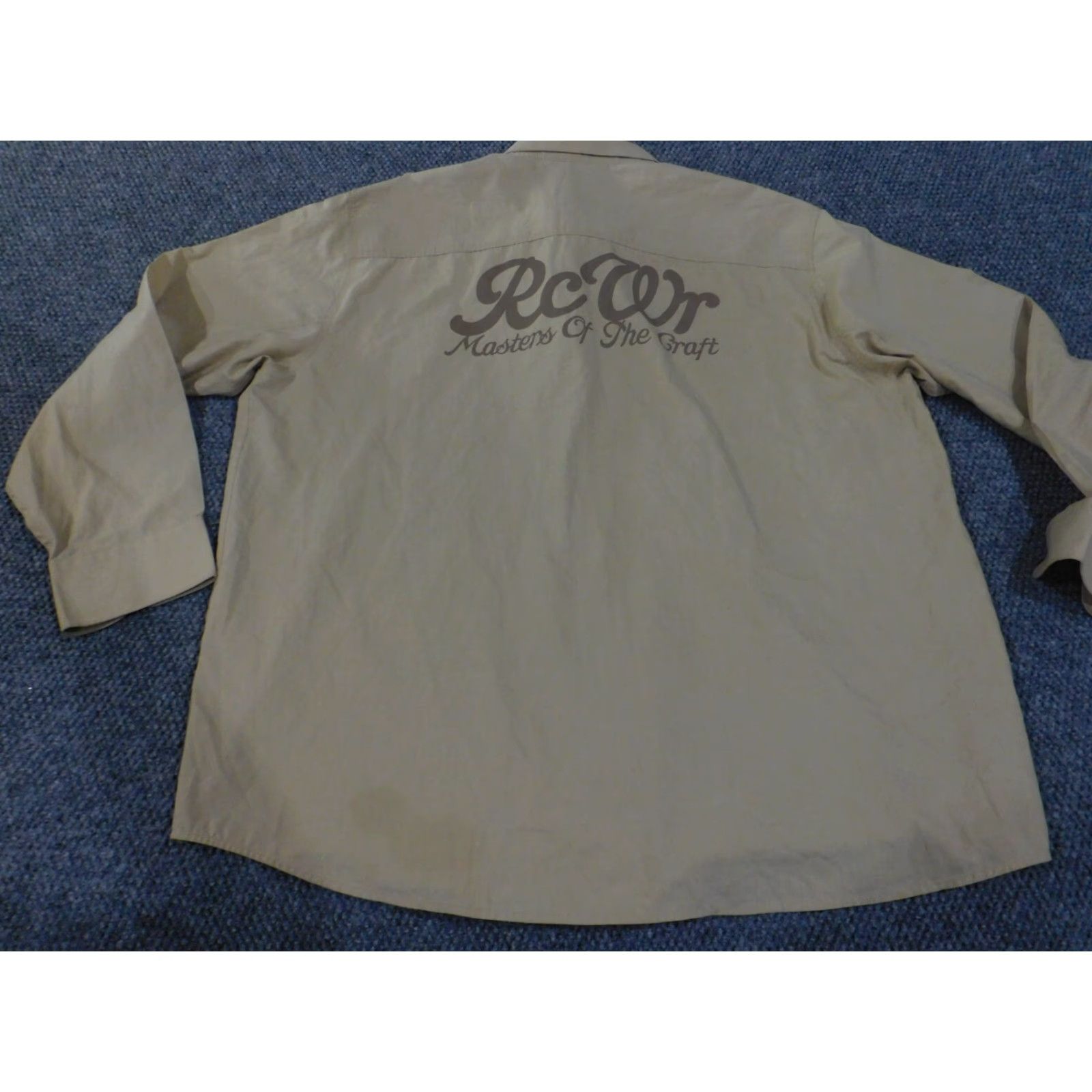 Rocawear Rocawear Shirt 4XL Mens Beige Knit Button-Up Pocket Collared Long Sleeve Retro Vintage Classic 90s Hip-Hop Size US XXL / EU 58 / 5 - 2 Thumbnail