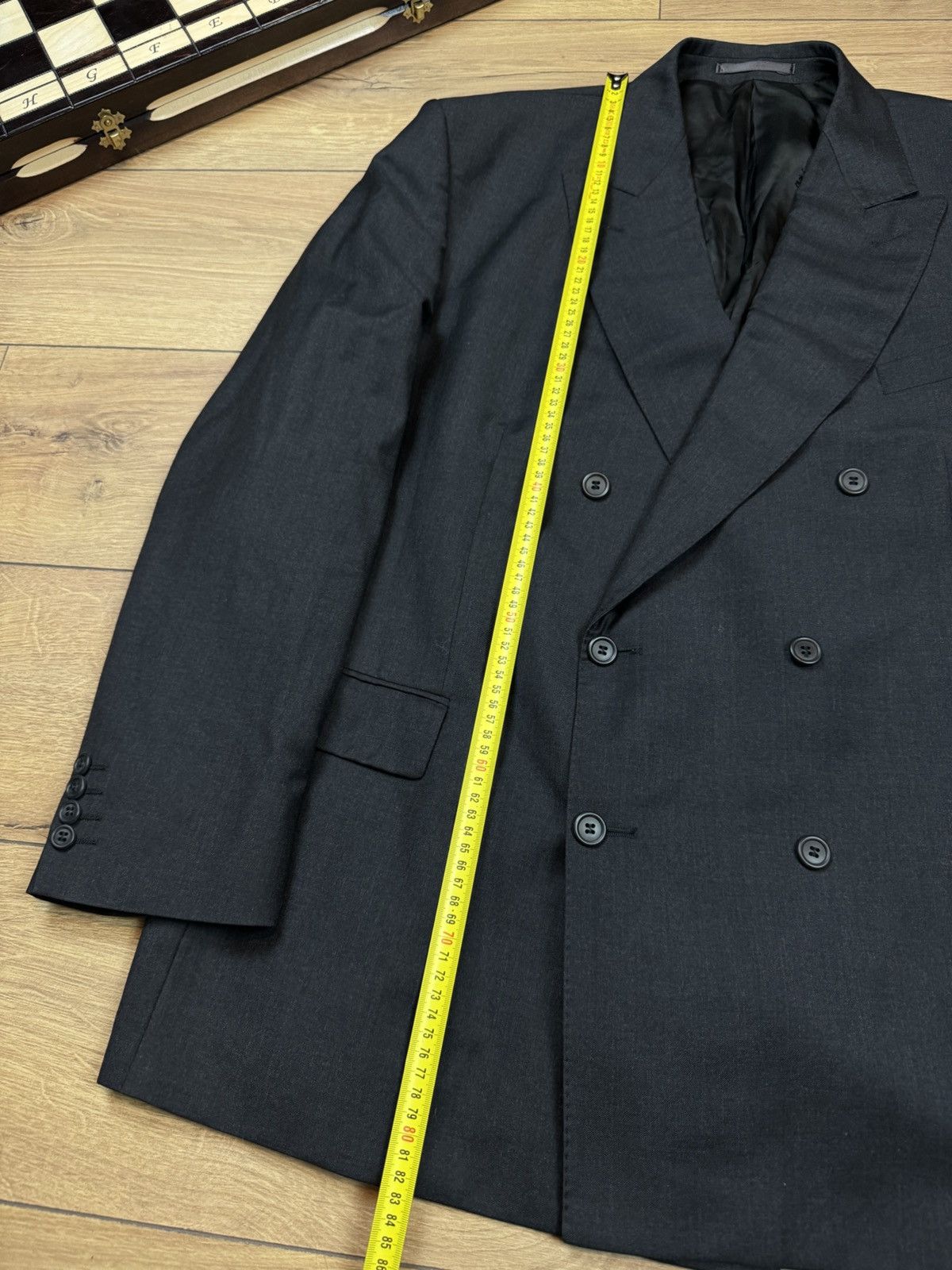 Burberry Vintage wool navy blazer Burberry original luxury item Size 54L - 4 Thumbnail