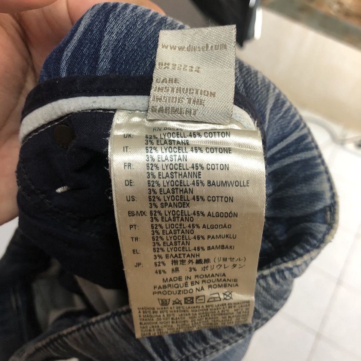 Diesel Diesel Blue Distressed Denim Pants #A2092 Size US 33 - 24 Thumbnail