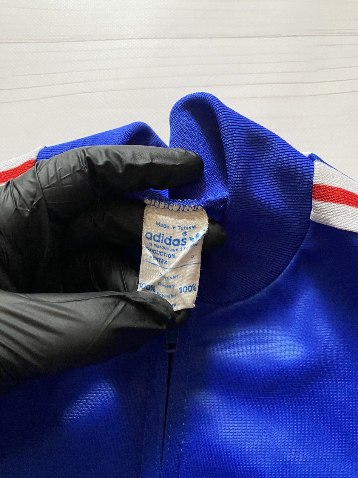 Adidas Vintage Retro Adidas Ventex France 80’s track jacket soccer Size US M / EU 48-50 / 2 - 3 Thumbnail