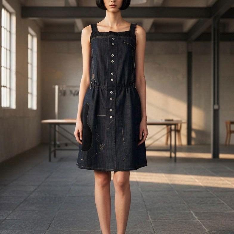 Marithe + Francois Girbaud The MfG Denim Mini Dress Size ONE SIZE - 1 Thumbnail