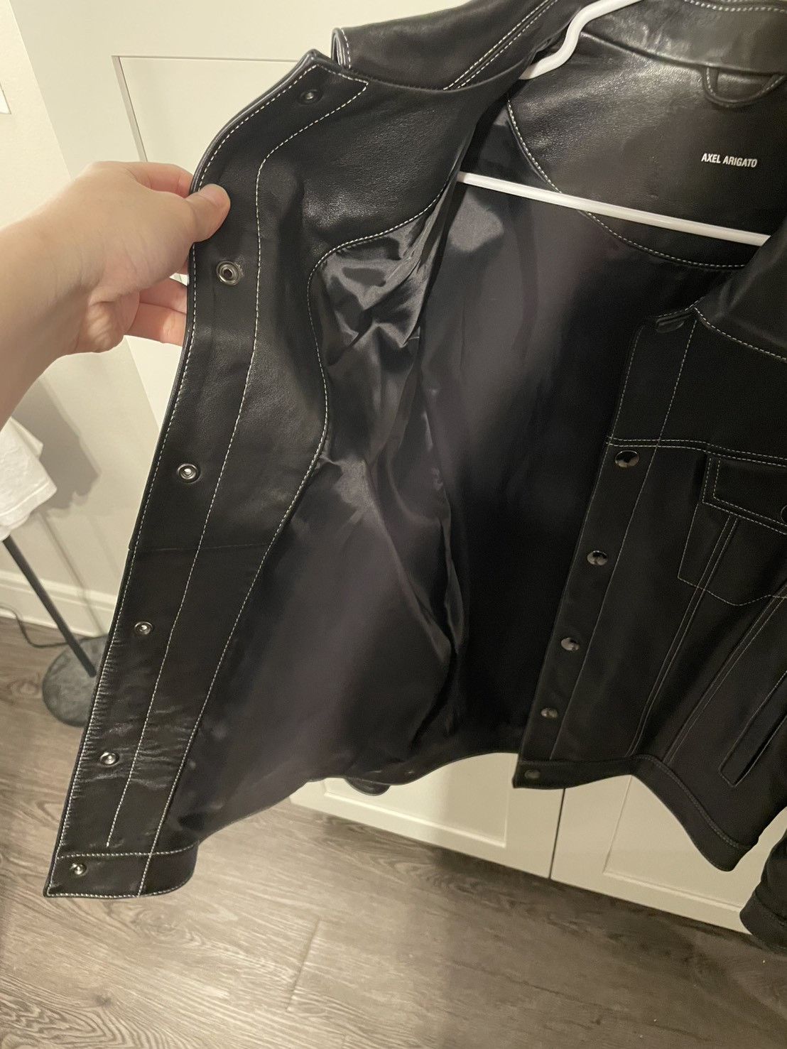 Axel Arigato Black Kai Leather Jacket Size US L / EU 52-54 / 3 - 5 Thumbnail