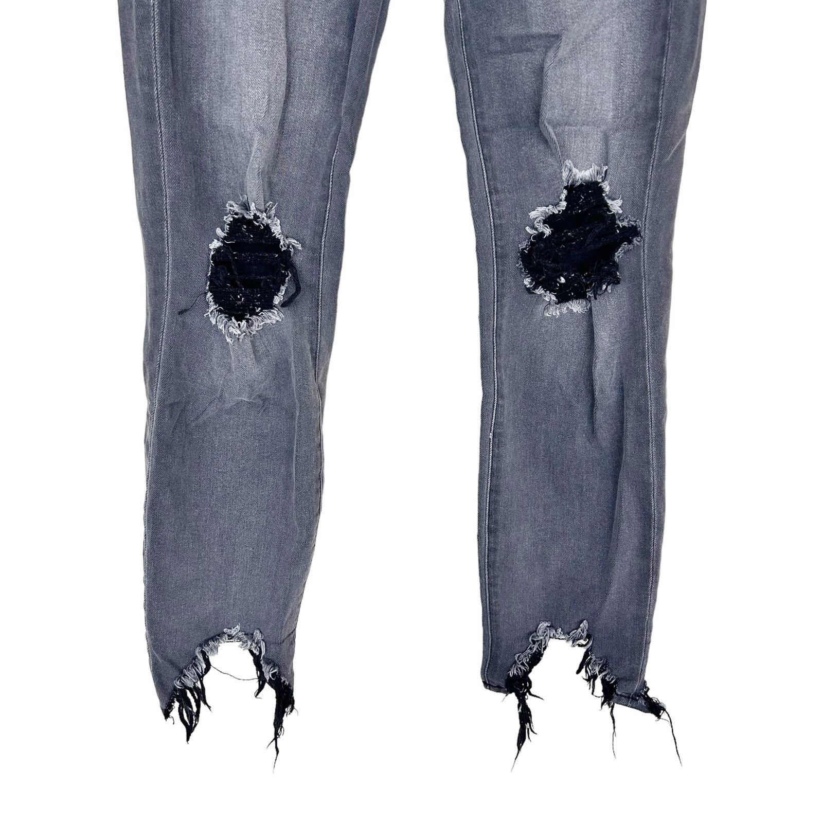 L'AGENCE L'Agence Gray High Line Distressed Skinny Jeans Raw Hem 28 Size 28" / US 6 / IT 42 - 3 Thumbnail