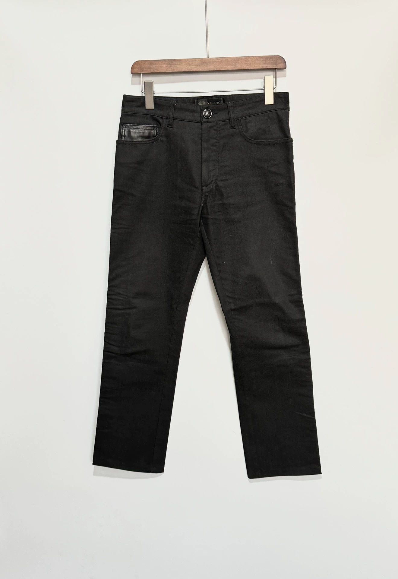 Versace Versace Patchwork Leather Jeans 30 Size US 30 / EU 46 - 1 Thumbnail