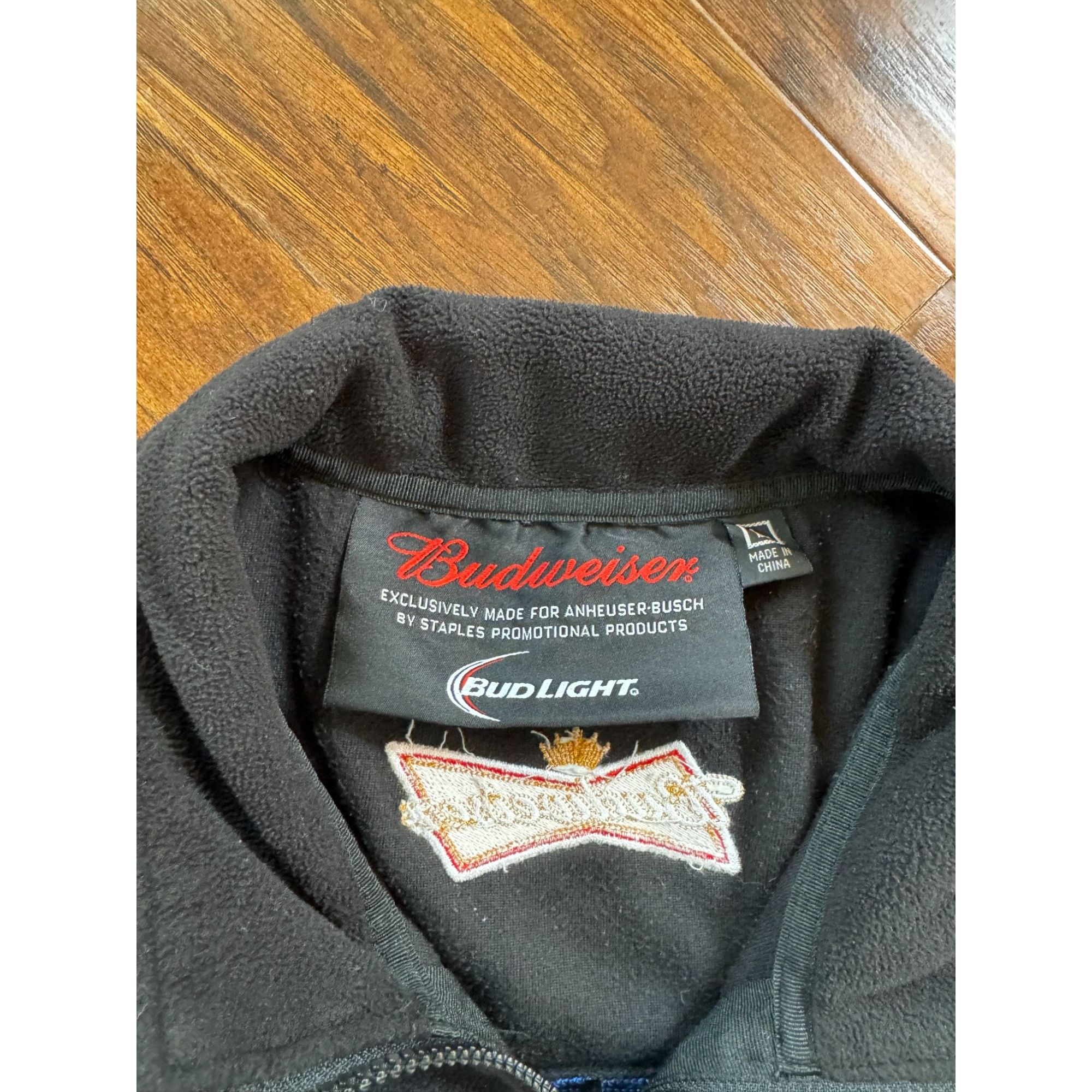 Budweiser Vintage Budweiser Bud Light Fleece Zip up jacket Large embro Size US L / EU 52-54 / 3 - 8 Thumbnail