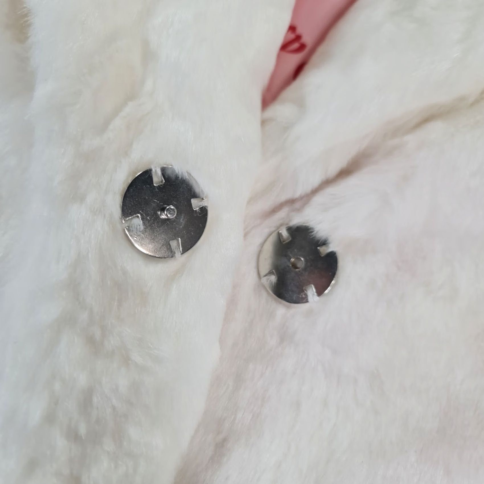 Juicy Couture Juicy Couture Womens Coat White S Longline Faux Fur Lined Pockets Overcoat Snap Closure Casual Winter 2000s Designer Mens Womens Girls Size S / US 4 / IT 40 - 5 Thumbnail