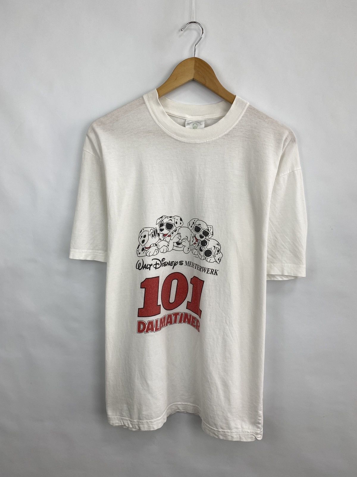 Disney 🇺🇸 Vintage 90s 101 Dalmatians Disney Pictures Movie T-Shirt Size US XL / EU 56 / 4 - 3 Thumbnail