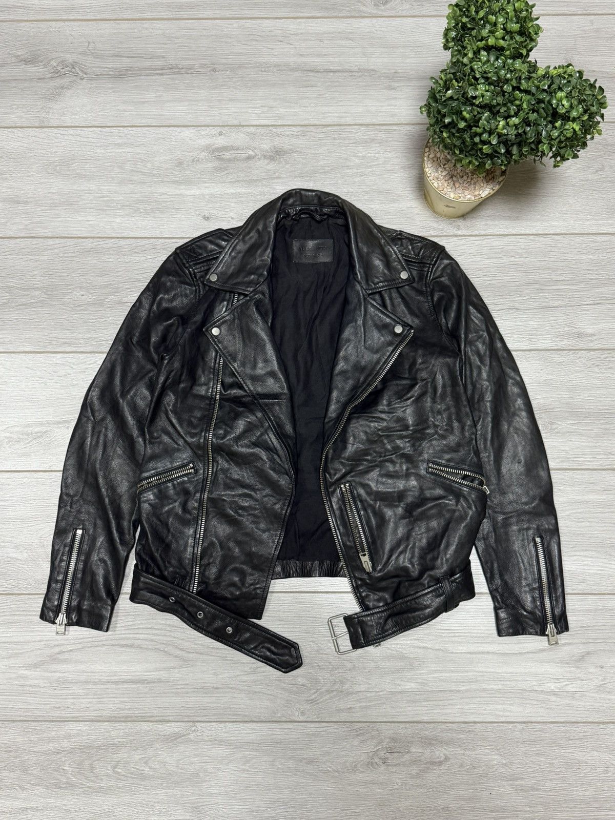 Allsaints Allsaints Kahawa biker leather zip jacket Size US S / EU 44-46 / 1 - 2 Thumbnail