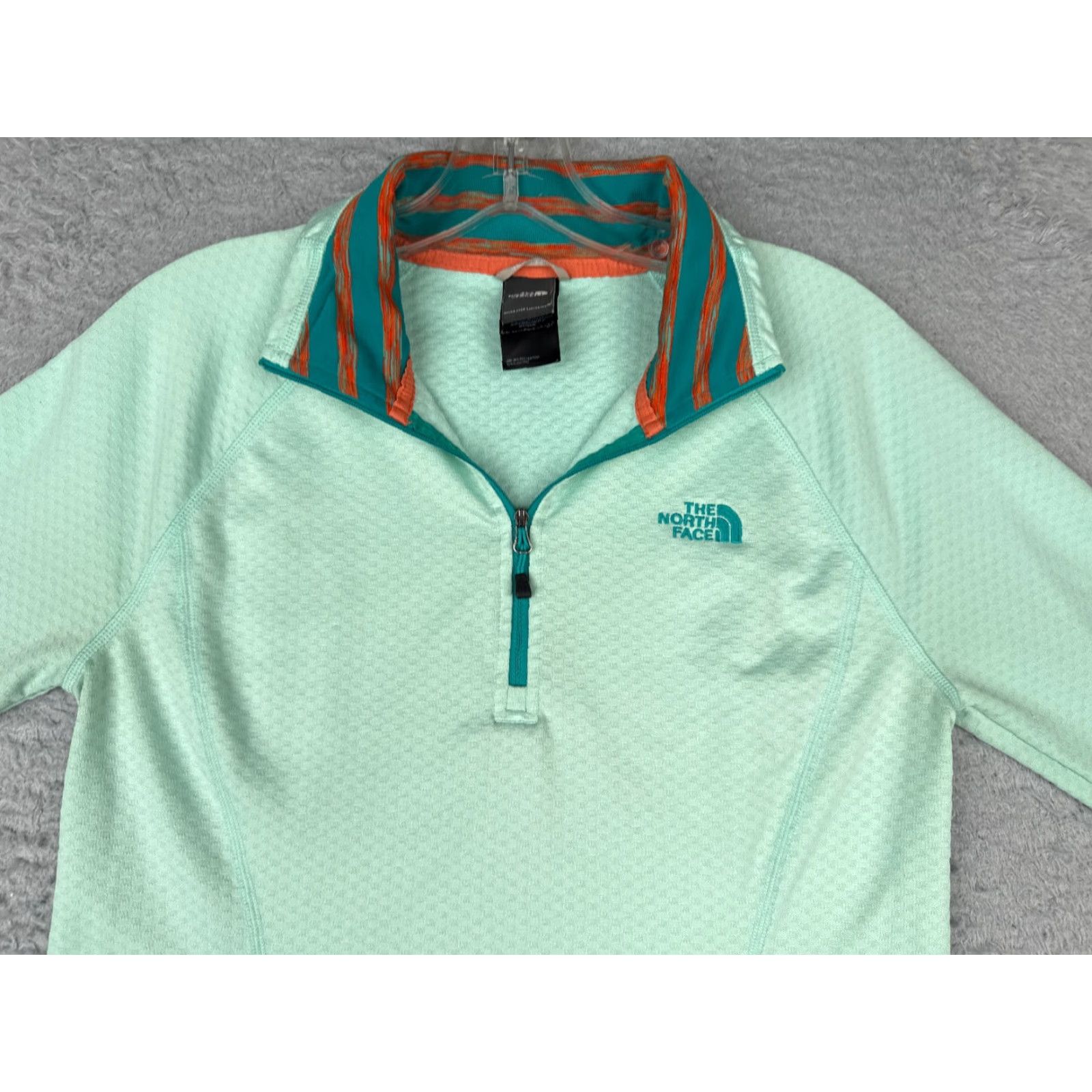 The North Face The North Face Sweatshirt Women M Blue 1/4 Zip Long Sleeve Polyester Blend Logo Pullover Size M / US 6-8 / IT 42-44 - 4 Thumbnail