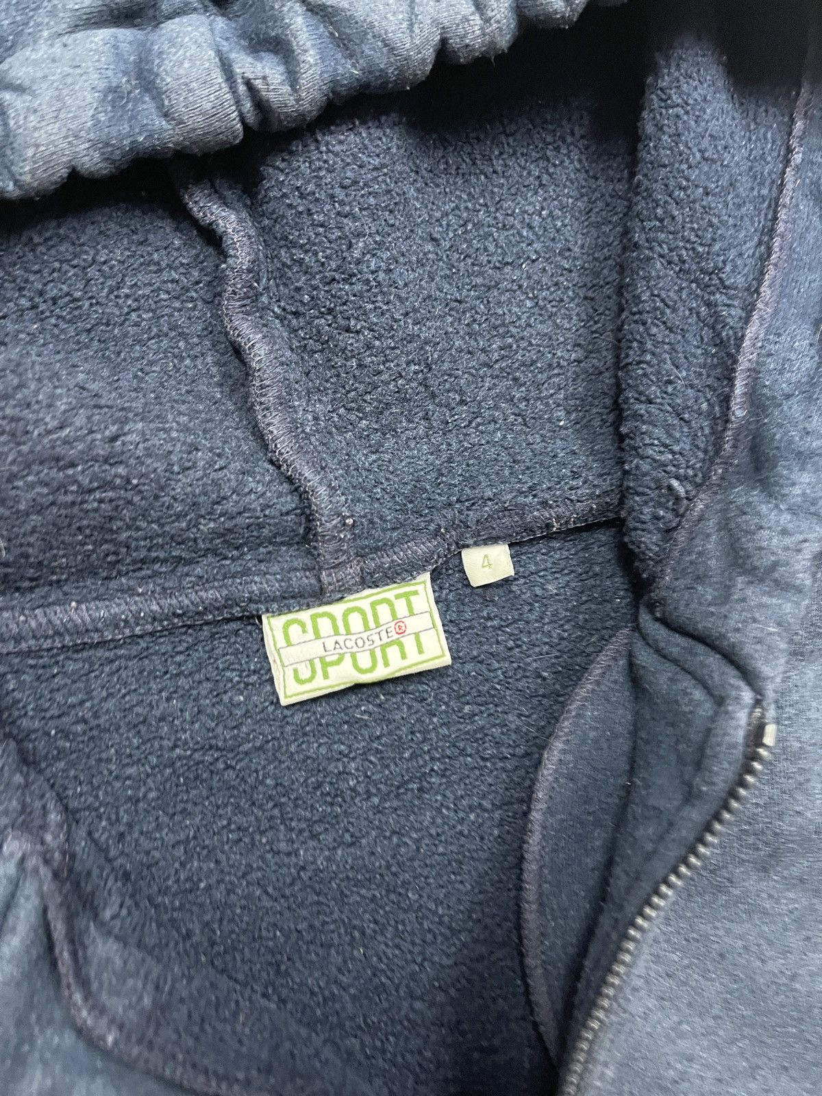 Lacoste × Vintage Vintage Lacoste 1/4 Zip Hoodie Faded Big Logo Y2K Size US S / EU 44-46 / 1 - 15 Thumbnail
