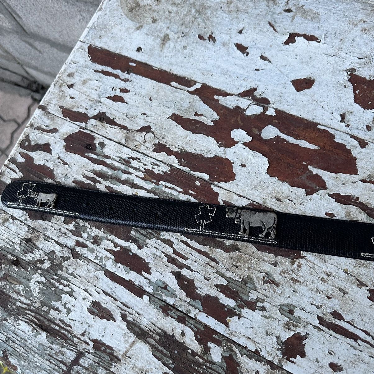 Andersson Bell Vintage Man’s Leather Belt Cowboy Grunge Crazy Y2K 00s USA Size ONE SIZE - 3 Thumbnail