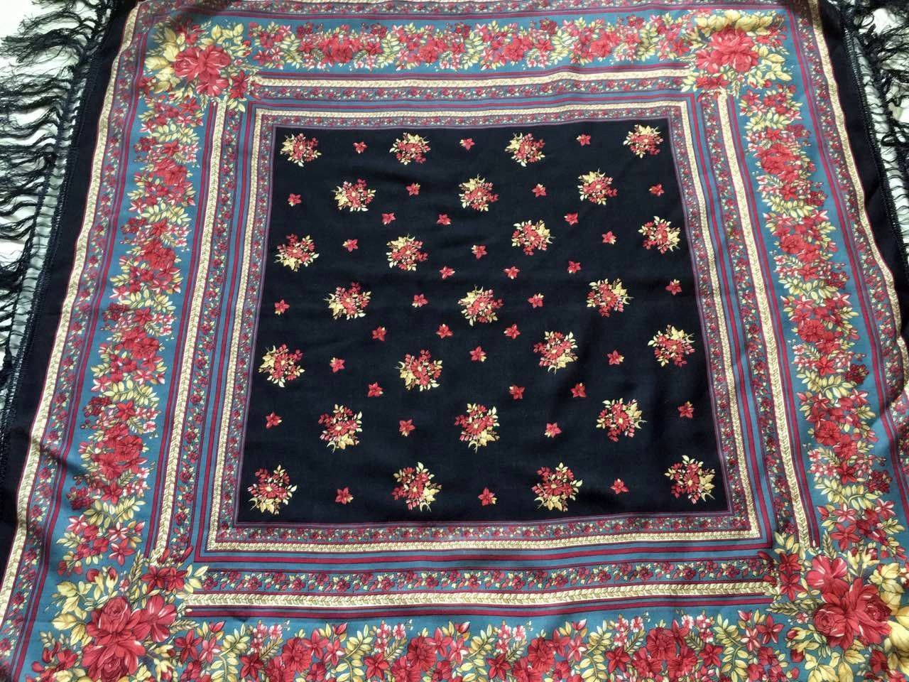 Vintage Handdruck vintage rare shawl Size ONE SIZE - 7 Thumbnail