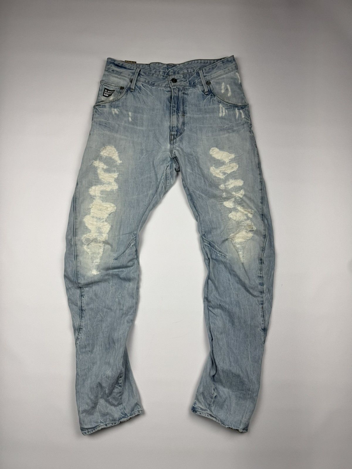 G-Star Vintage G-Star Raw Distressed Banana Cut Jeans Size US 31 - 1 Thumbnail