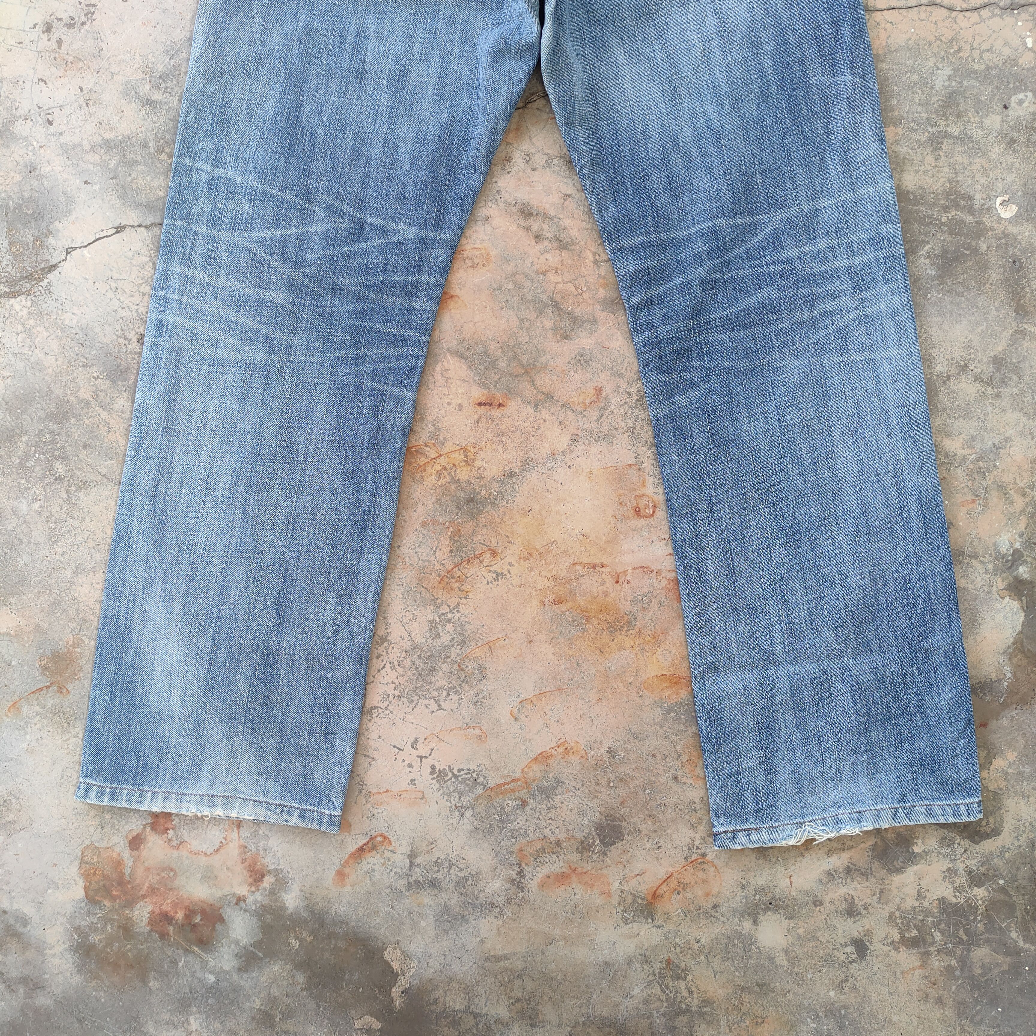 Japanese Brand × StraightFaded × Vintage W38 VINTAGE JAPANESE FADED RIPPED JEANS PANTS Size US 38 / EU 54 - 11 Thumbnail