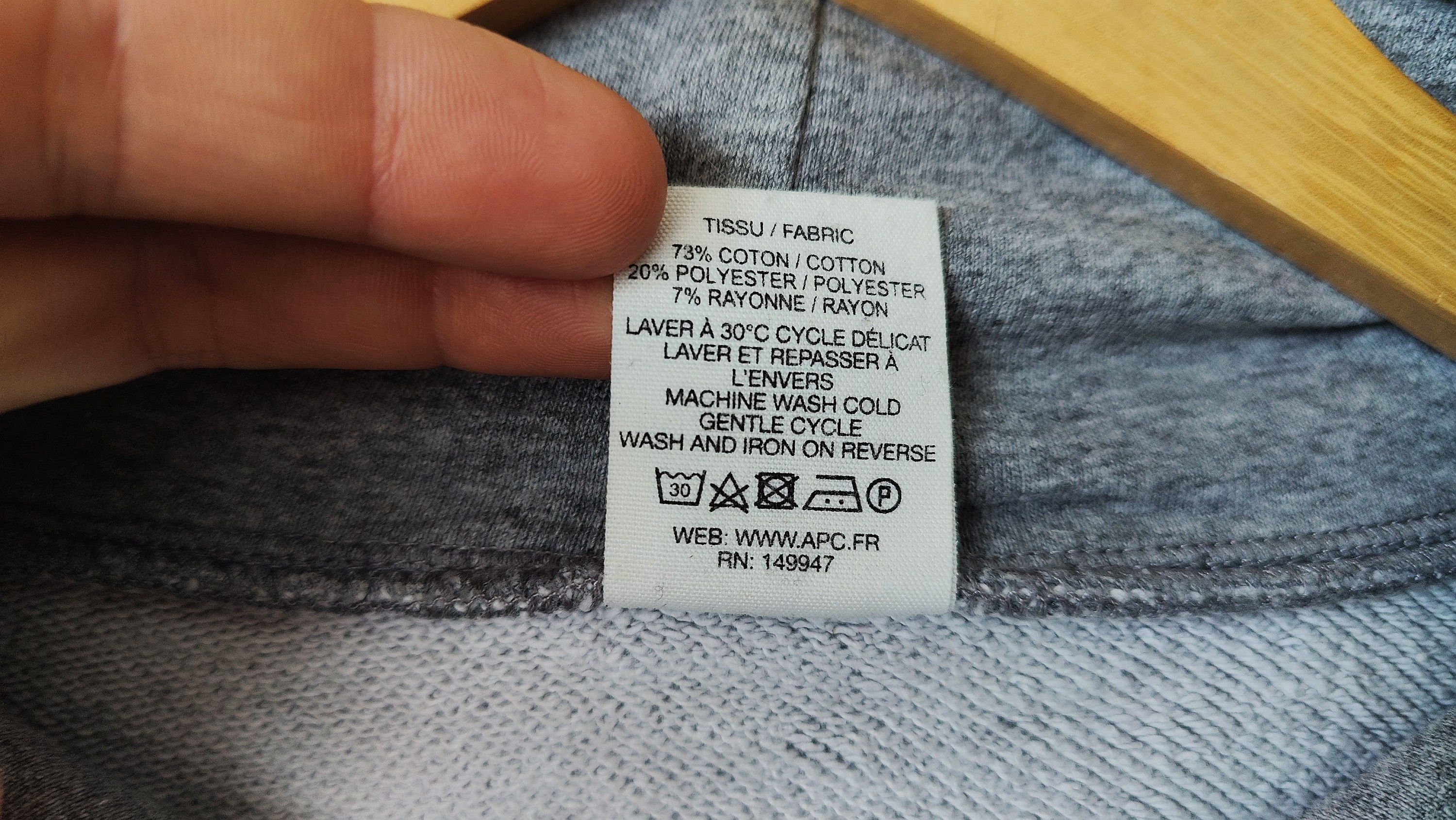 A.P.C. A.P.C. Paris APC USA Flag Grey Sweatshirt Hoodie Size US L / EU 52-54 / 3 - 5 Thumbnail