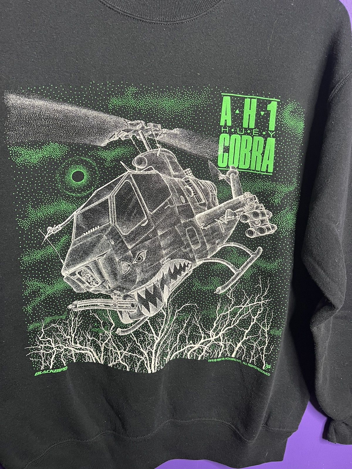 Vintage 1990 AH-1 Cobra helicopter military sweatshirt
