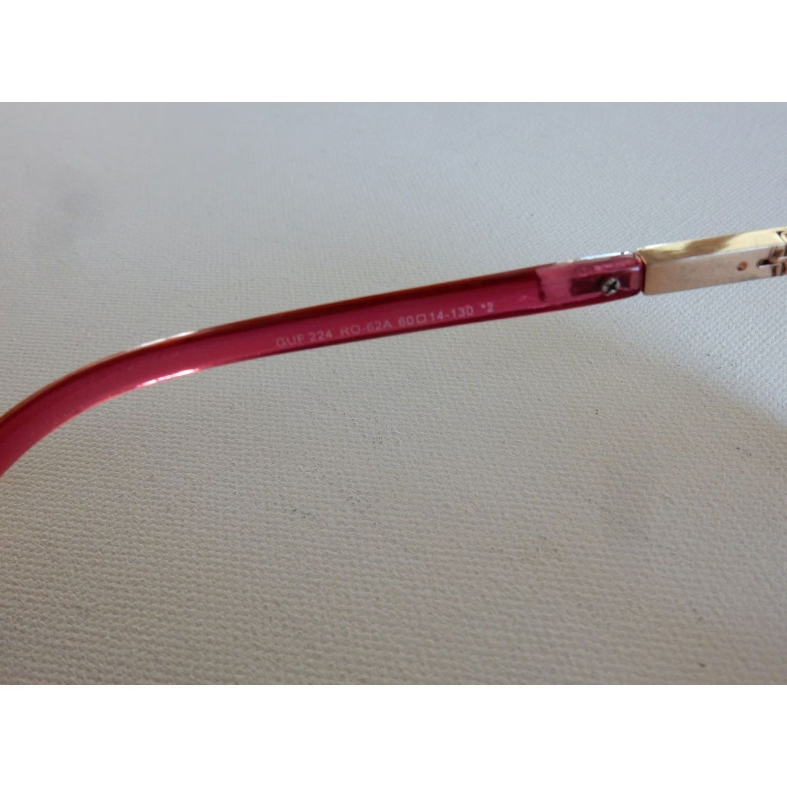Guess VINTAGE GUESS Sunglasses Aviator Women Pink & Gold UV 60[]14 130 RO-62A Size ONE SIZE - 5 Thumbnail