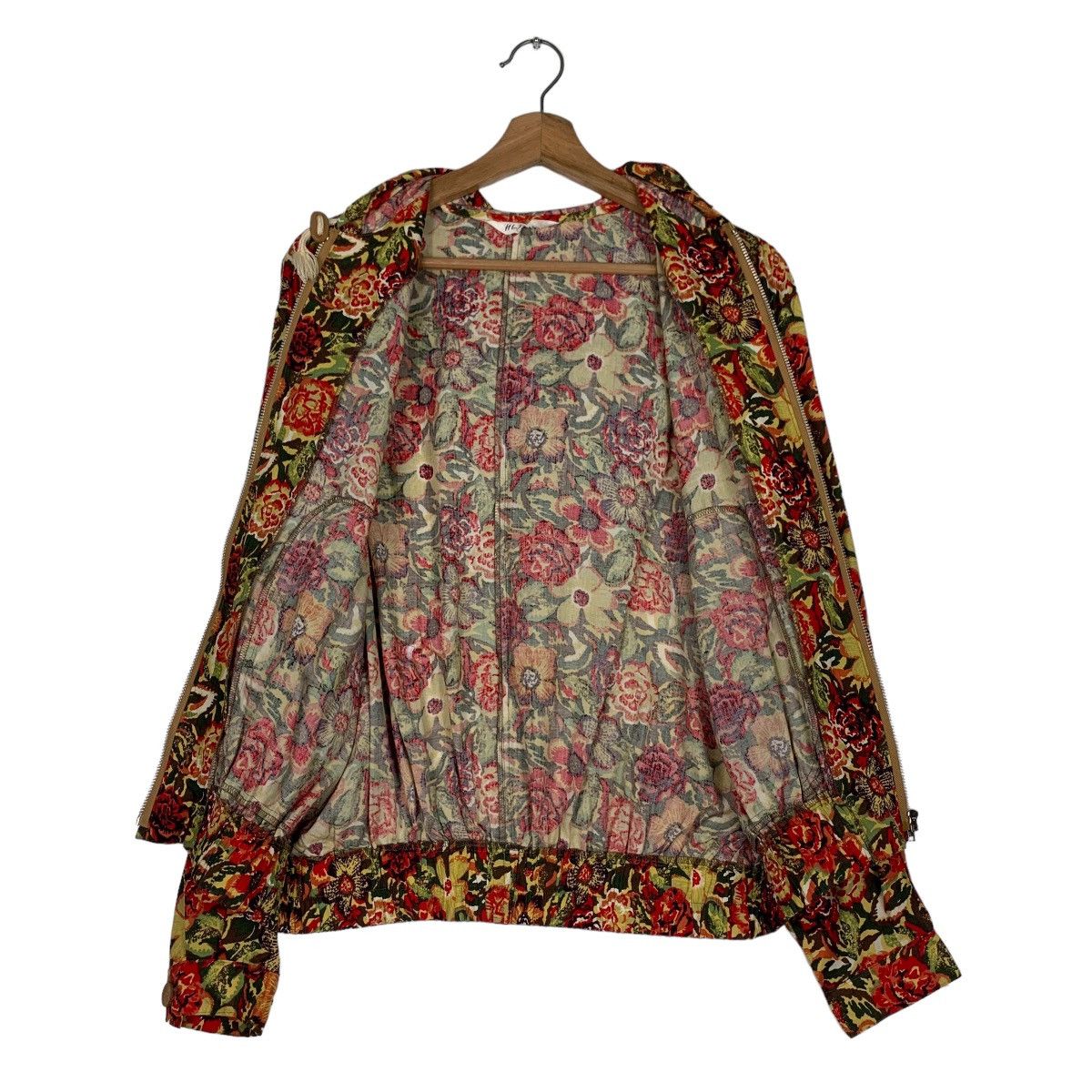 Japanese Brand HI-TECH Florals Design Zipper Hoodie Jacket #0877-C39 Size M / US 6-8 / IT 42-44 - 13 Thumbnail