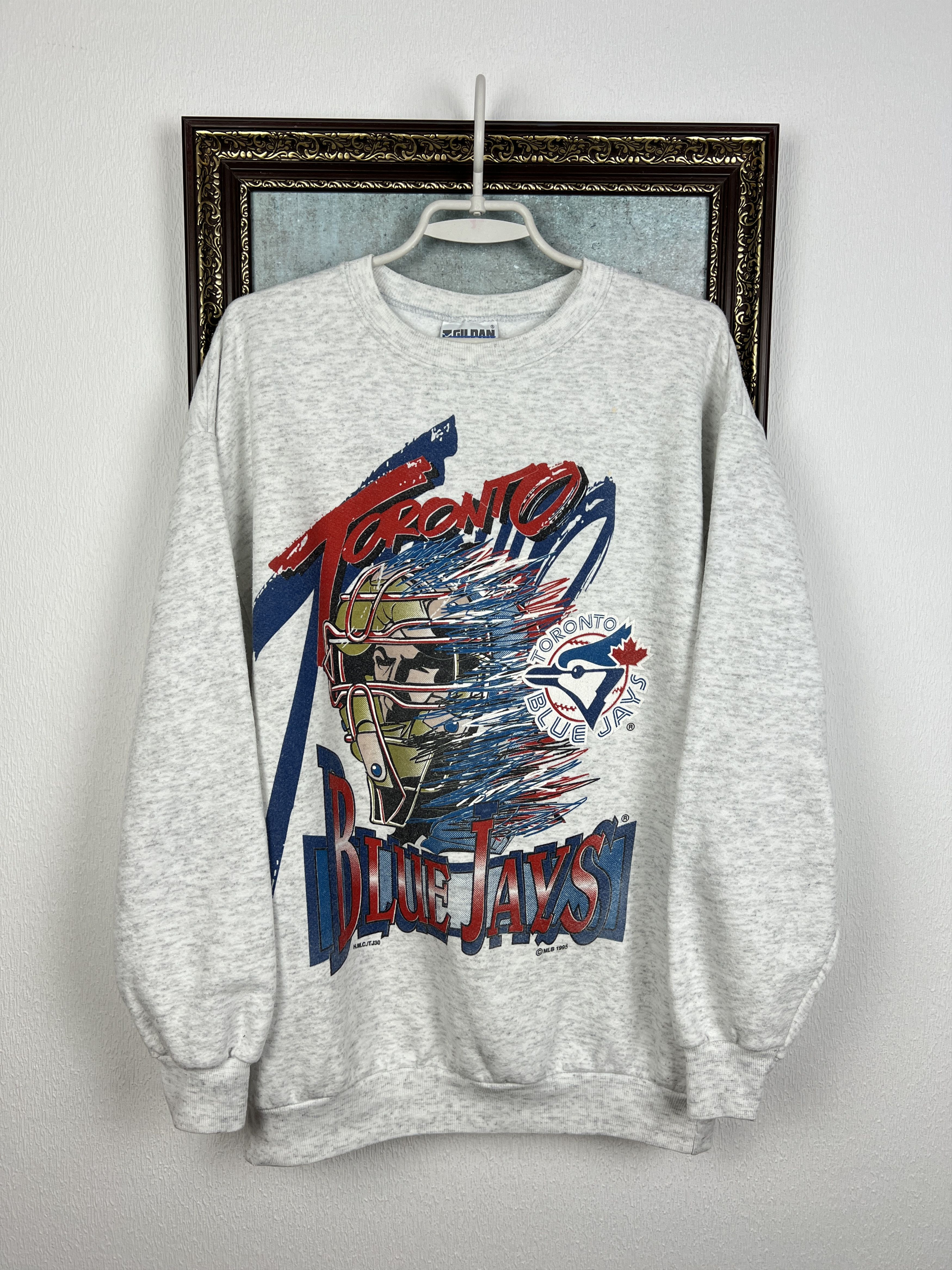 Gildan Vintage 90's Toronto Jays Sweatshirt Over Print Crewneck MLB Size US L / EU 52-54 / 3 - 1 Thumbnail