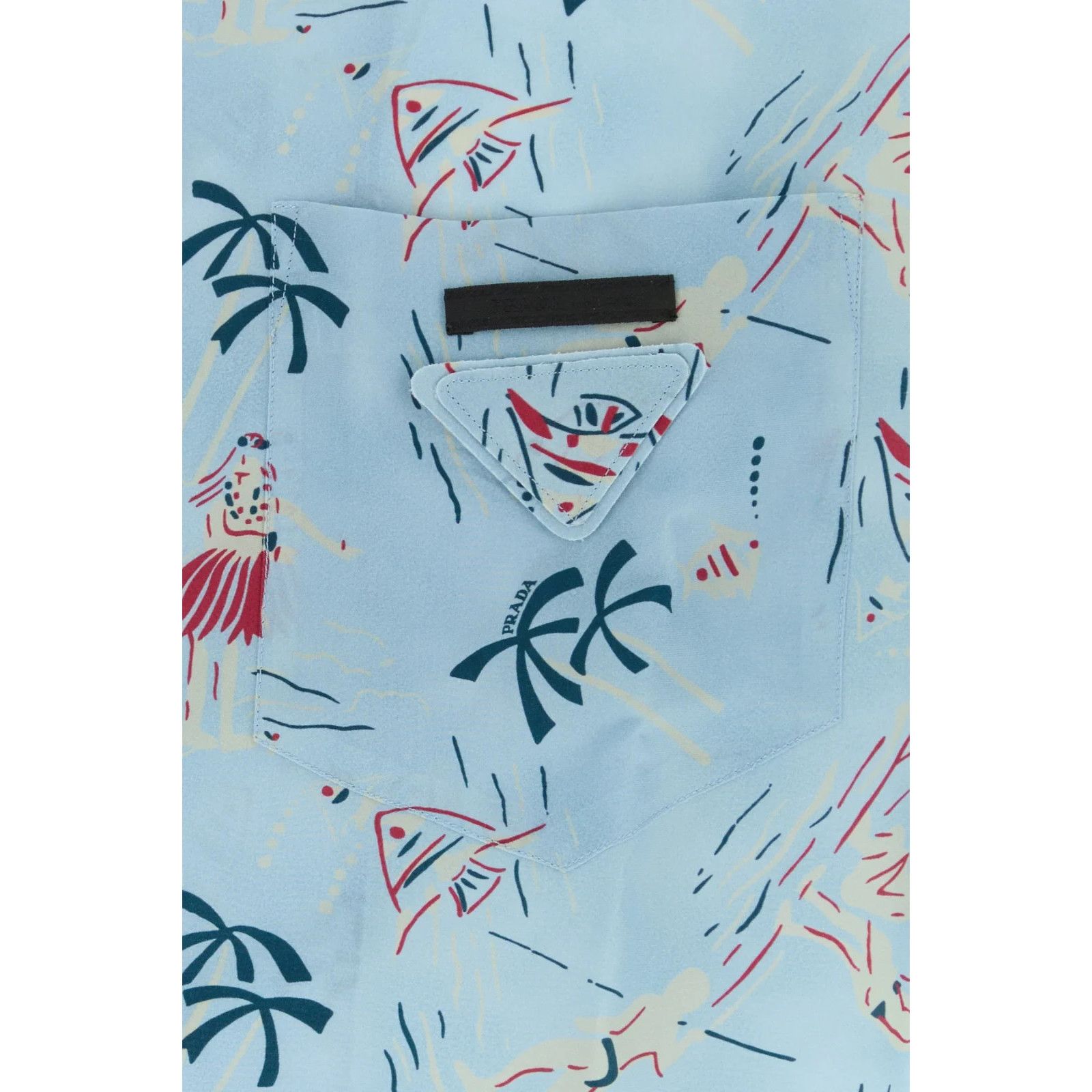 Prada PRADA Printed Satin Shirt New & Authentic (Men's size:M;) Size US M / EU 48-50 / 2 - 5 Thumbnail