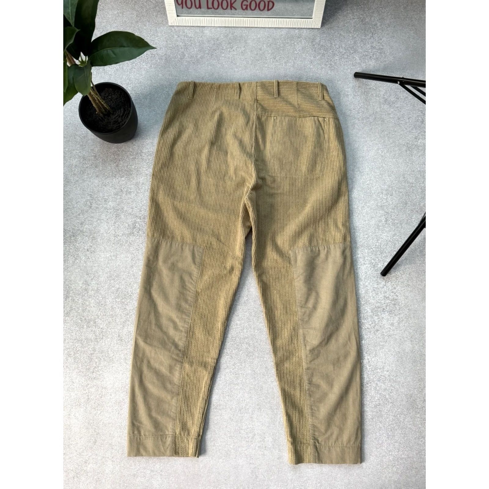 Folk VINTAGE Folk Corduroy Beige Chino Pants Men L Beige Folk Pants 90s Mens Size US 33 - 2 Thumbnail