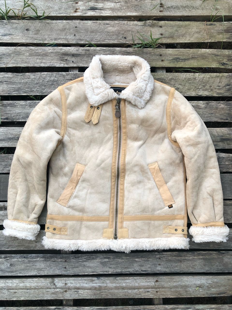 Alpha Industries Vintage Alpha Industries B-3 Leather Jacket Size US M / EU 48-50 / 2 - 2 Thumbnail